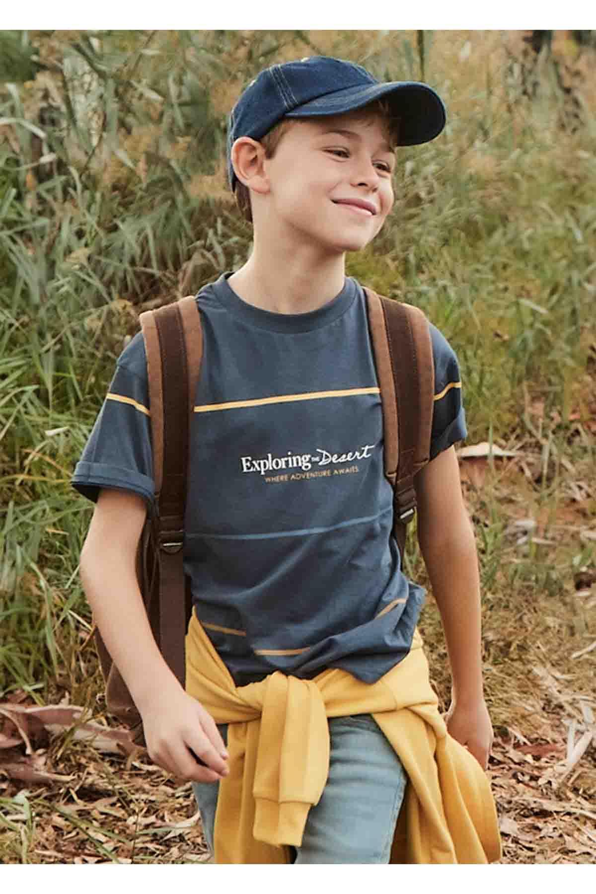 Mayoral Yazlık Erkek Çocuk Baskılı T-Shirt - Lacivert