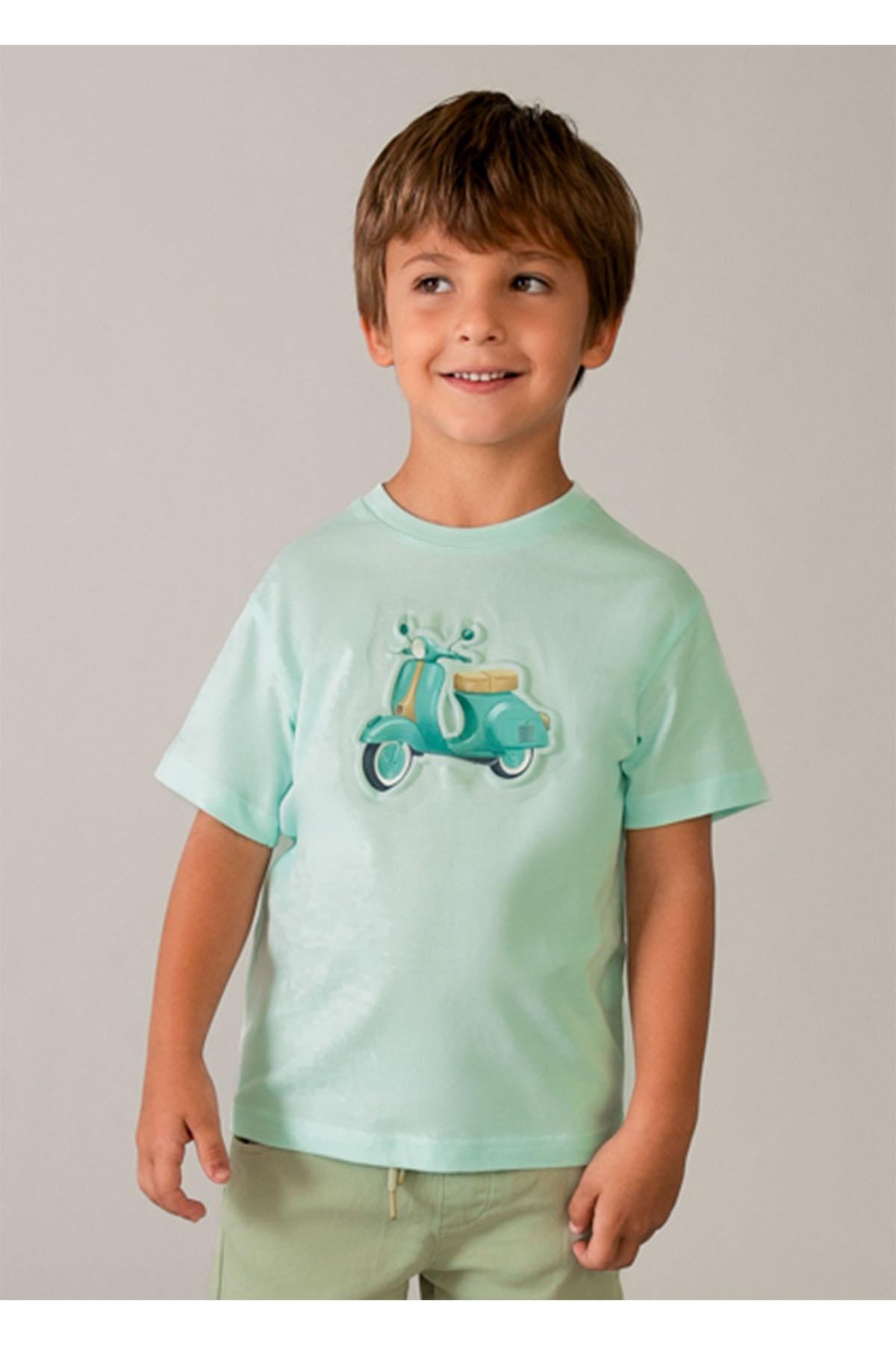 Mayoral Yazlık Erkek Çocuk Baskılı Tshirt - Yeşil