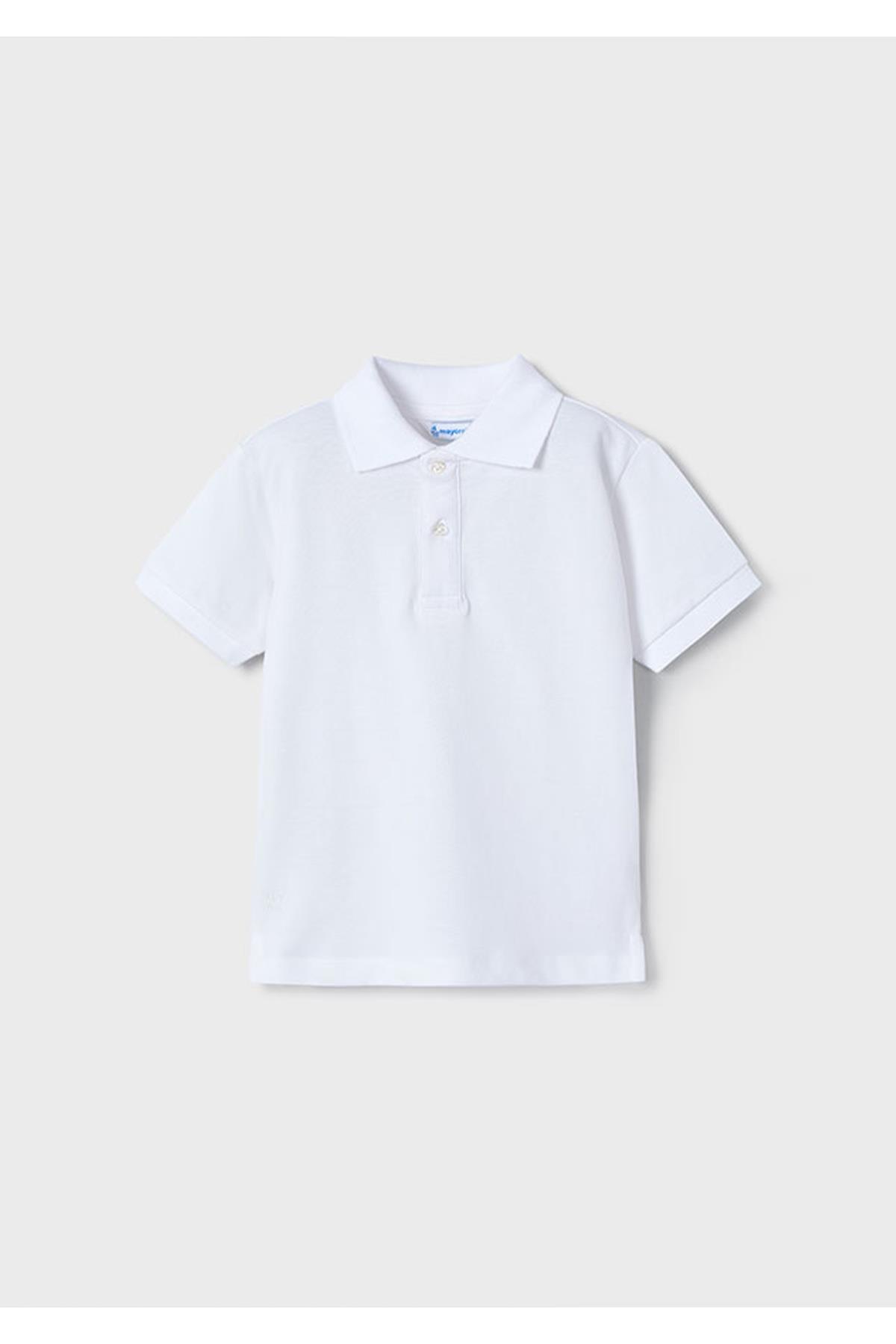 Mayoral Yazlık Erkek Çocuk Polo Yaka T-Shirt - Beyaz
