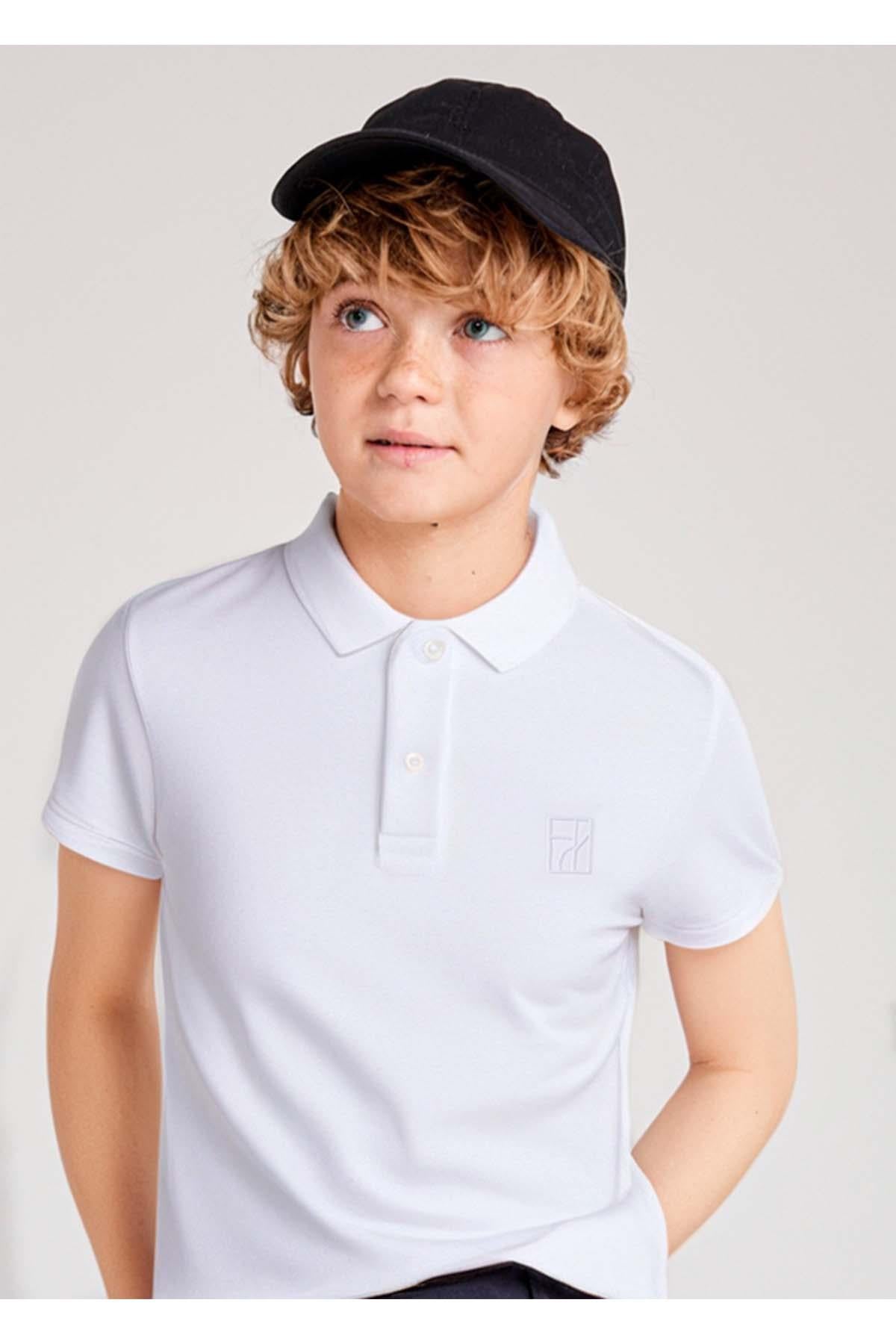 Mayoral Yazlık Erkek Çocuk Polo Yaka T-Shirt - Beyaz