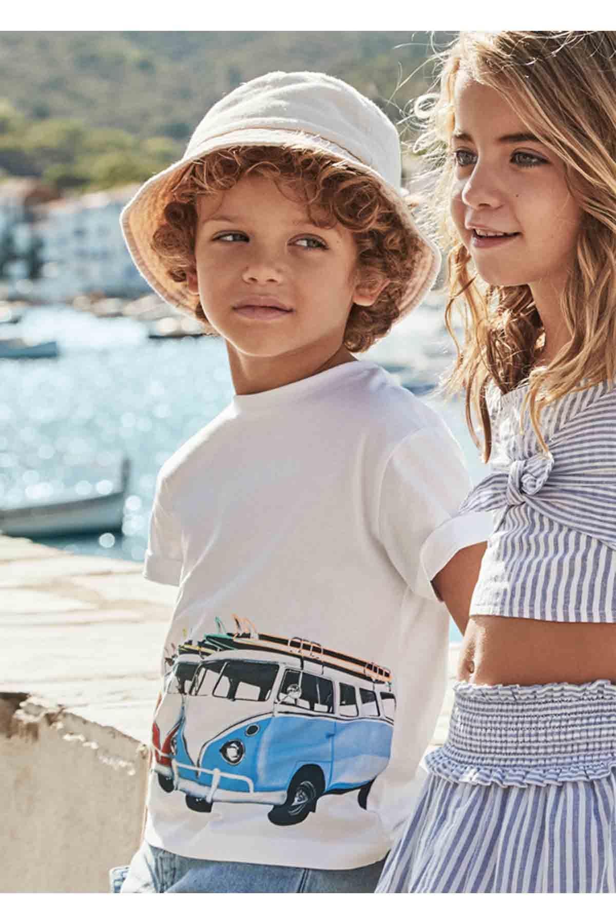 Mayoral Yazlık Erkek Çocuk T-Shirt - Beyaz