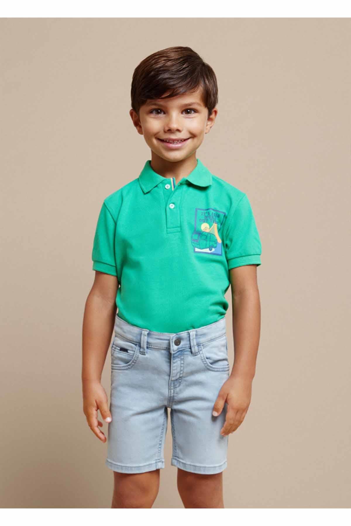 Mayoral Yazlık Erkek Denim Bermuda Şort Buz Mavisi