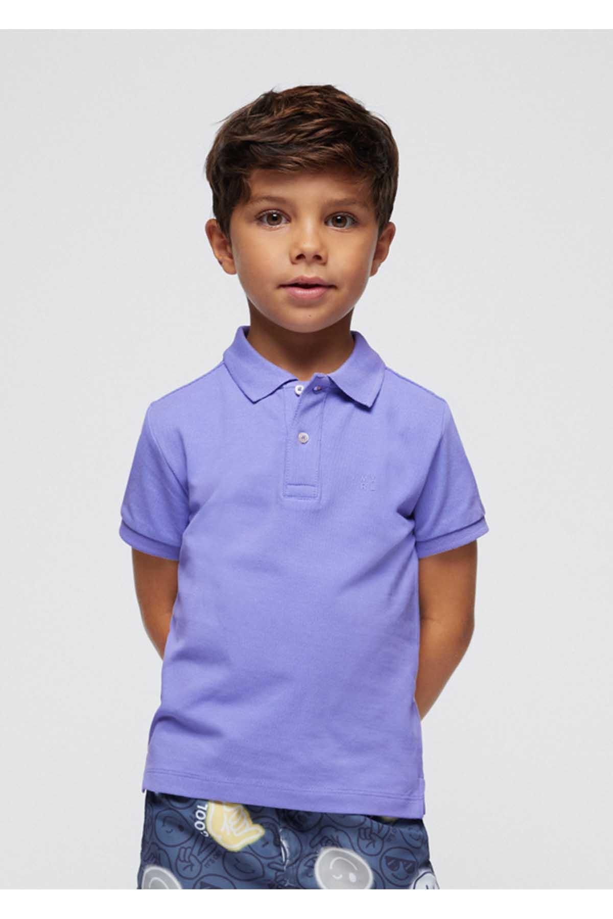 Mayoral Yazlık Erkek Kısa Kol Basic T-shirt - Mor