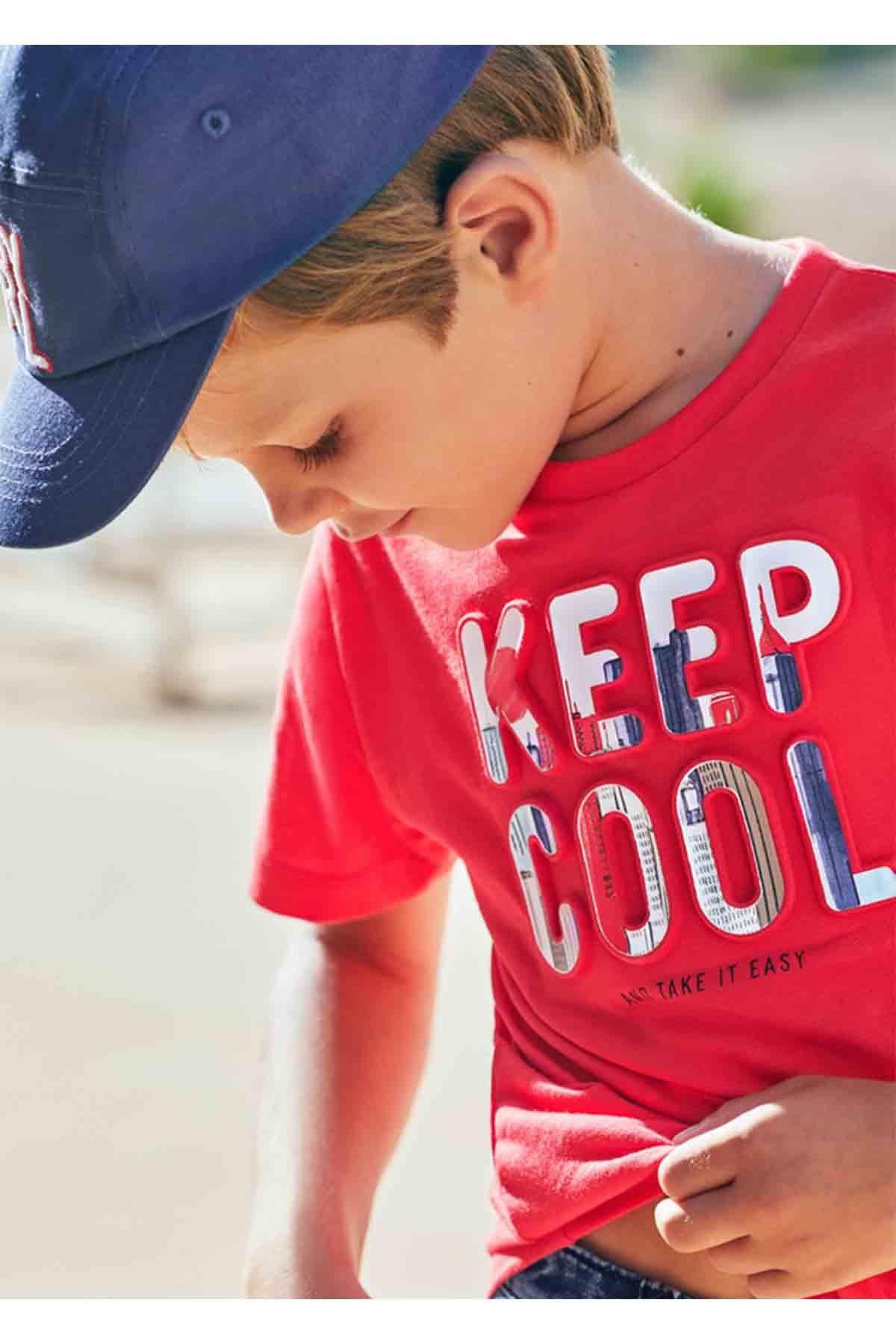 Mayoral Yazlık Erkek Kısa Kol T-shirt - Kırmızı