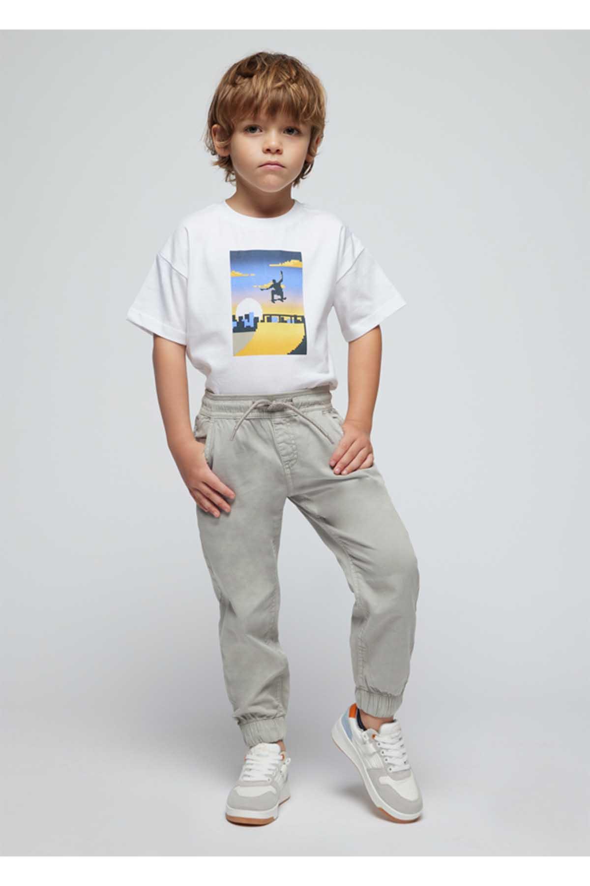 Mayoral Yazlık Erkek Kısa Kol T-shirt Beyaz