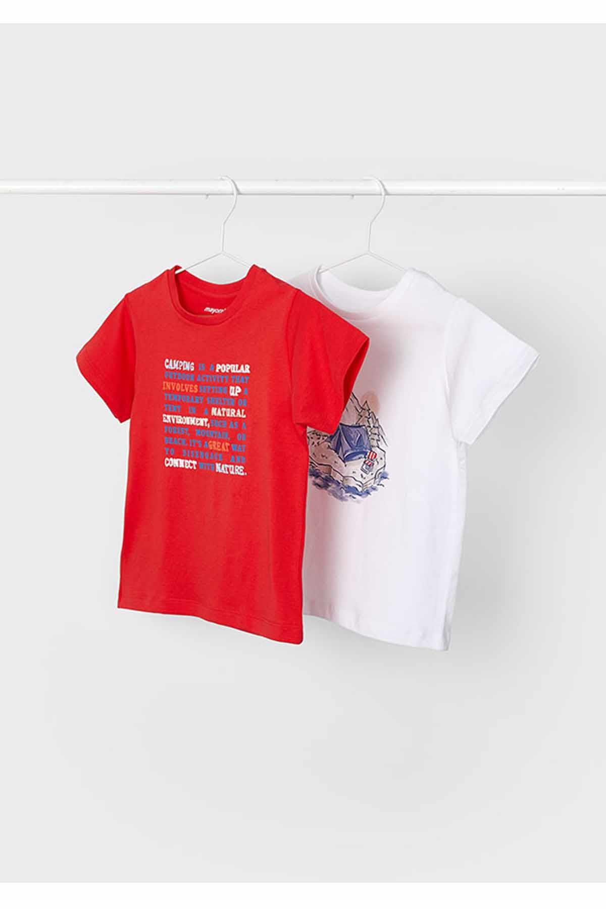 Mayoral Yazlık Erkek Kısa Kol T-shirt 2'li Set - Kırmızı