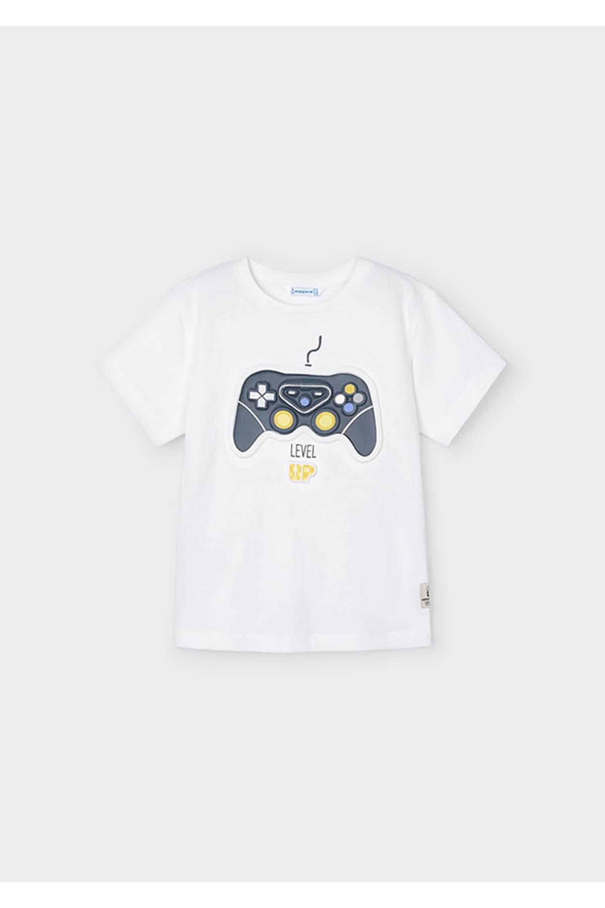 Mayoral Yazlık Erkek Kısa Kol T-shirt - Beyaz