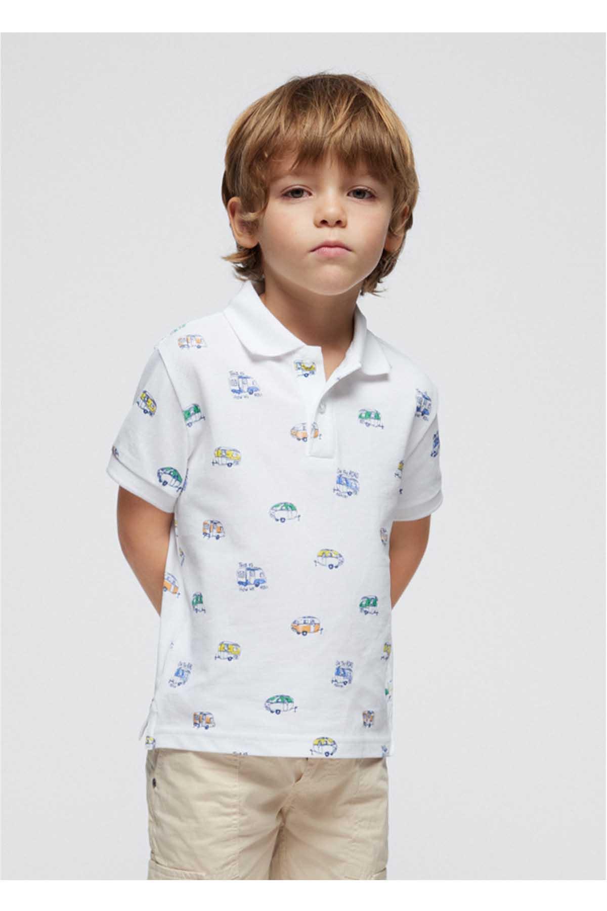 Mayoral Yazlık Erkek Polo Kısa Kol T-shirt Beyaz
