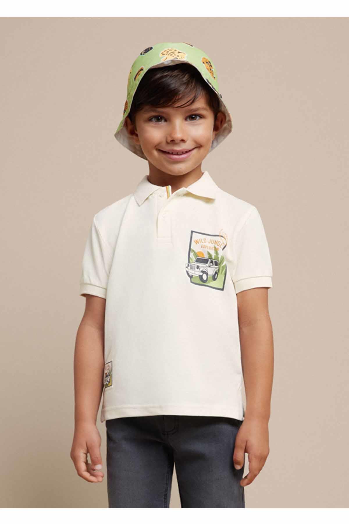 Mayoral Yazlık Erkek Polo Kısa Kol T-shirt Beyaz