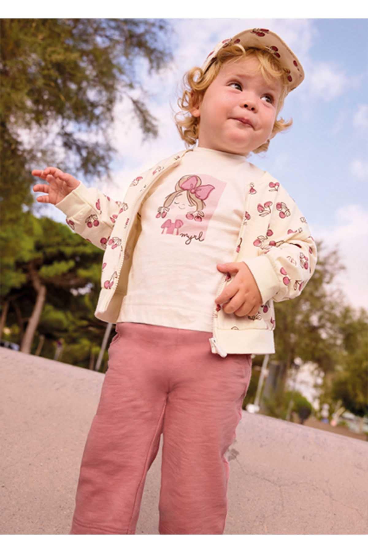 Mayoral Yazlık Kız Bebek  3'lü Eşofman Takım - Pembe