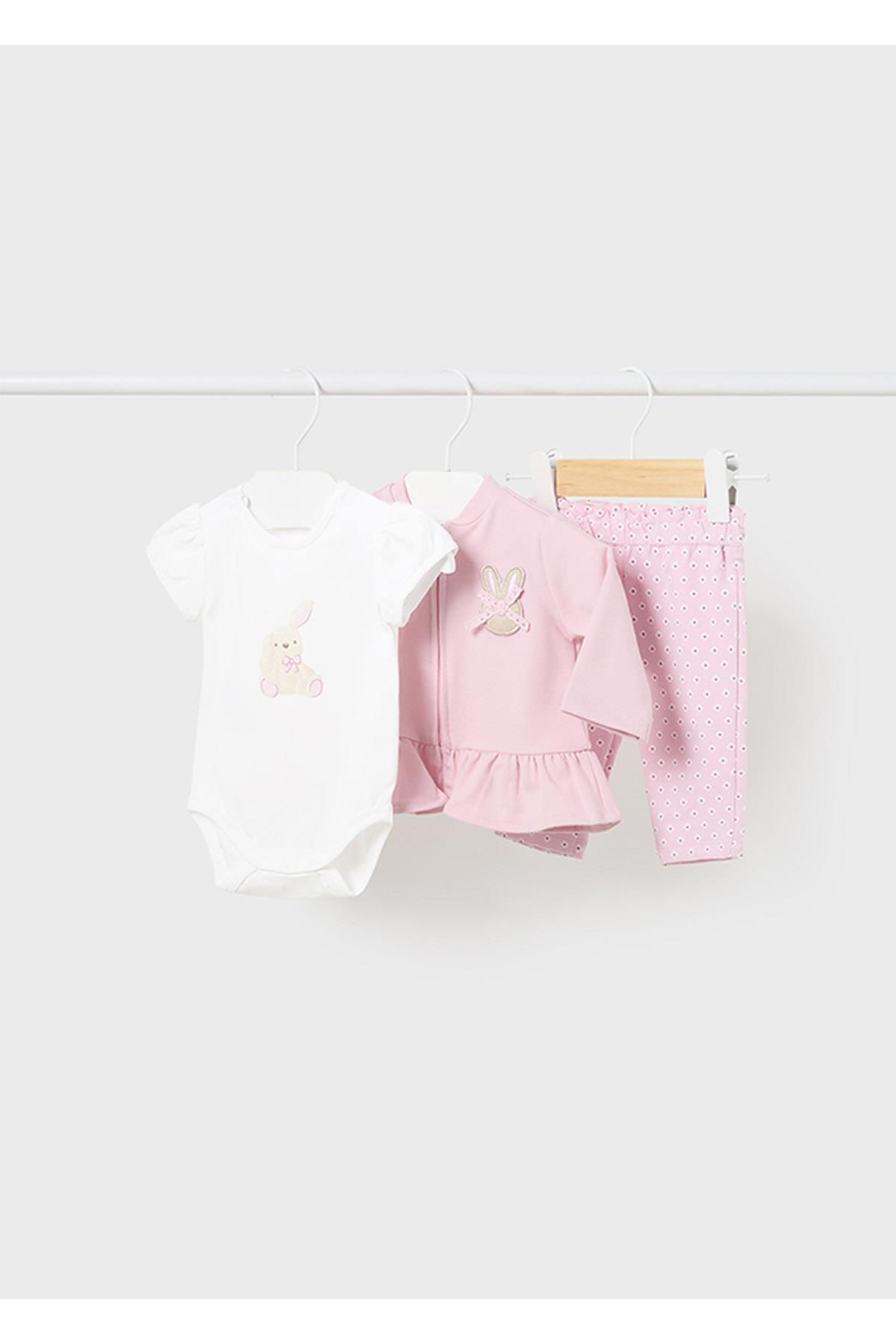 Mayoral Yazlık Kız Bebek Eşofman 3'lü Set - Pembe