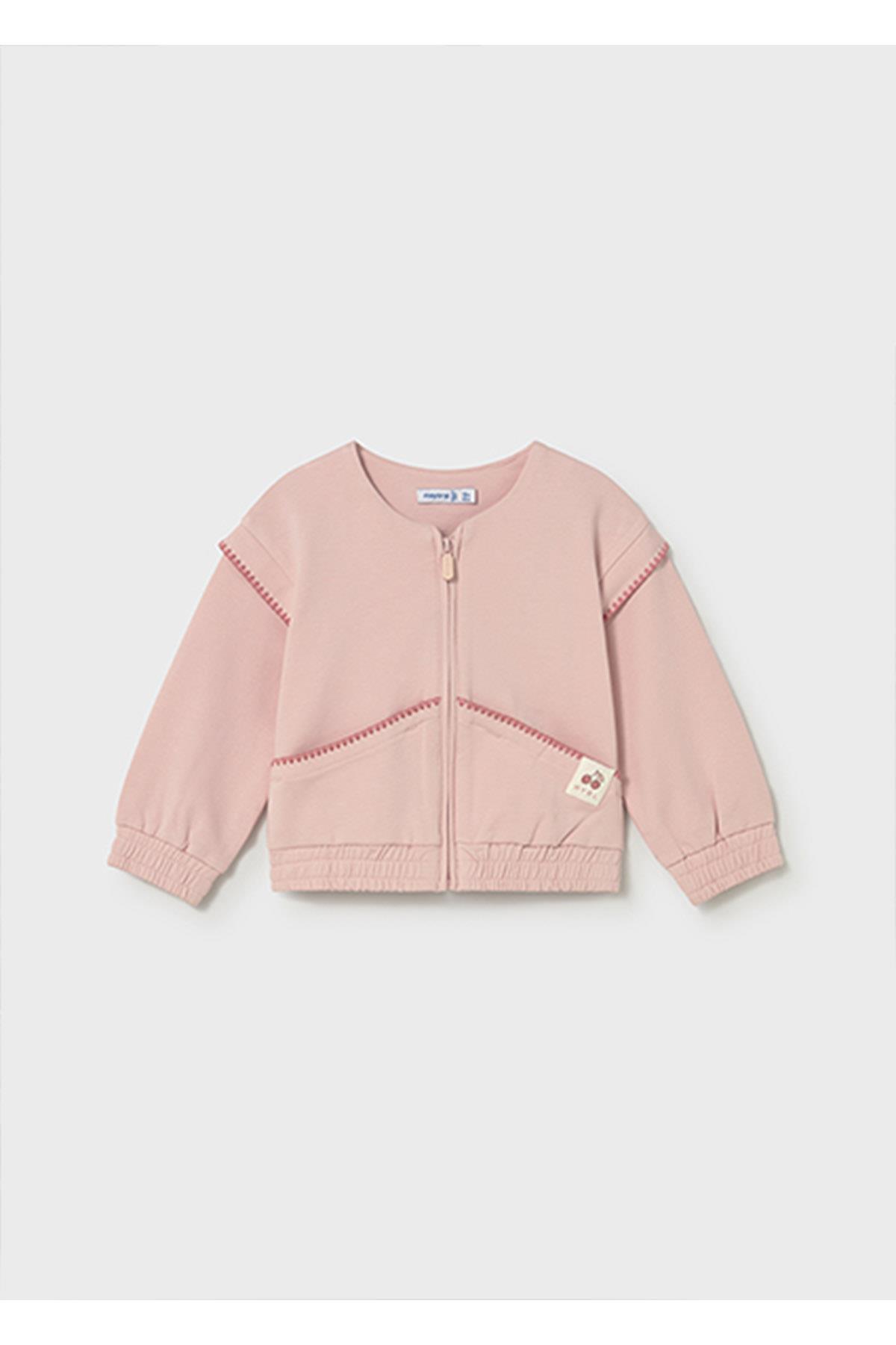 Mayoral Yazlık Kız Bebek Sweatshirt - Pembe