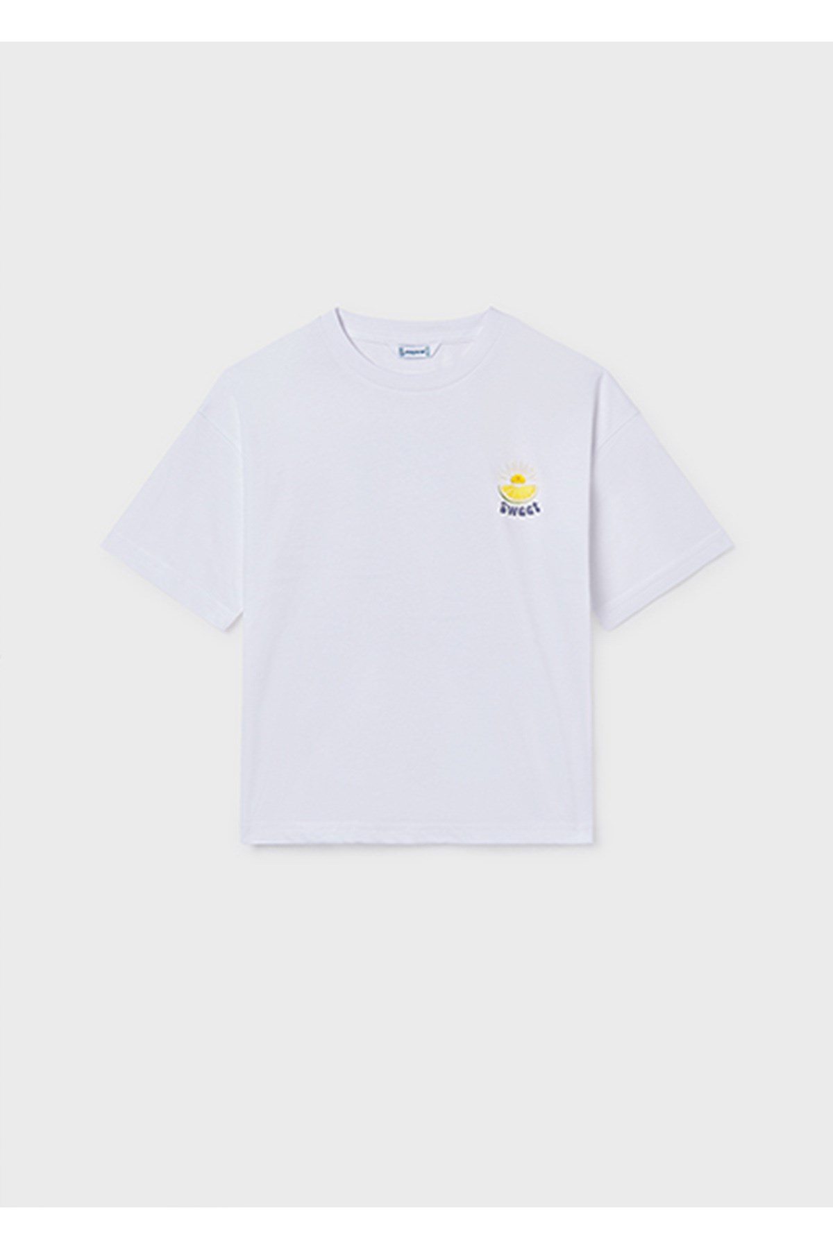 Mayoral Yazlık Kız Çocuk Baskılı Tshirt - Beyaz