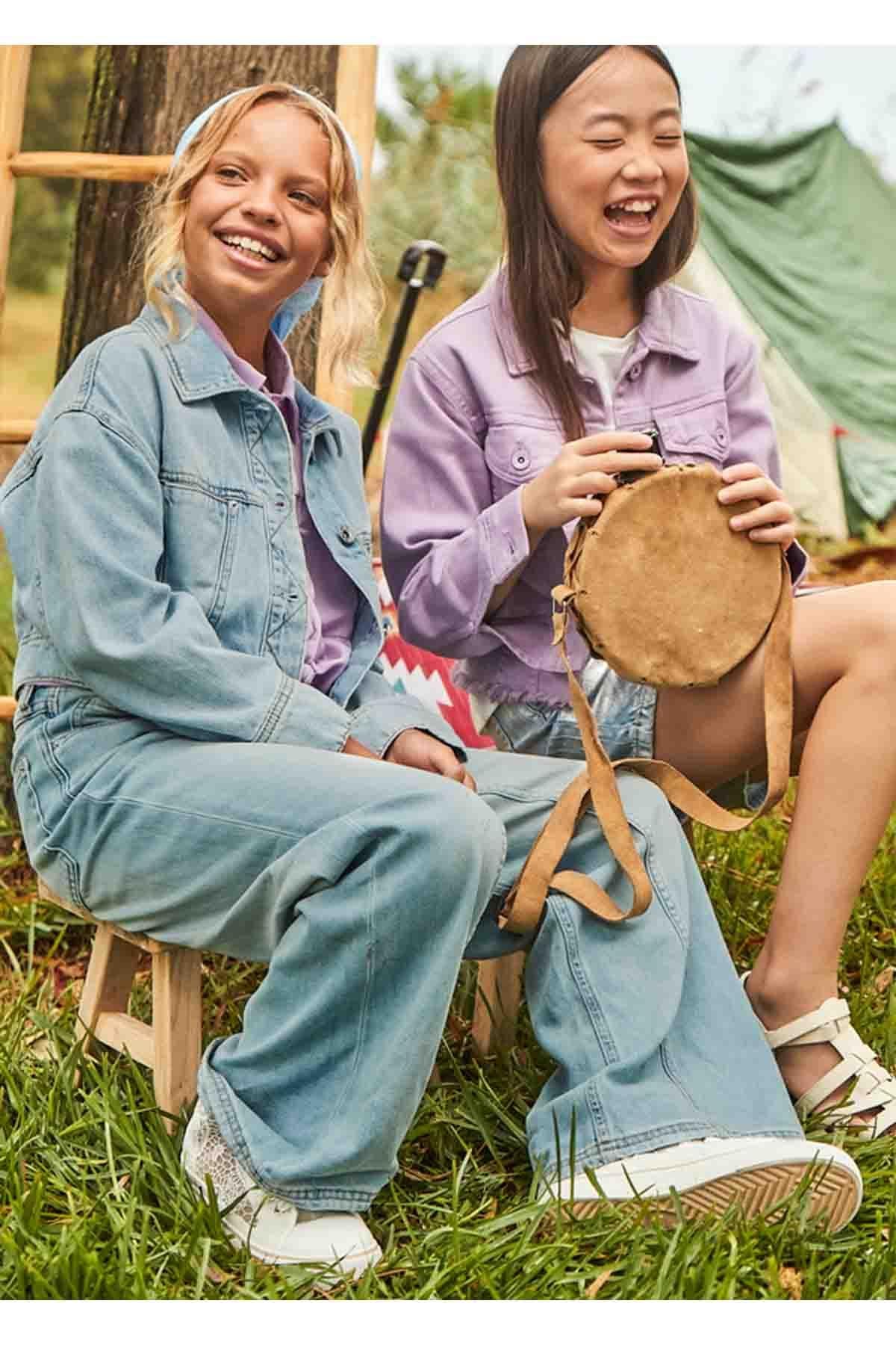 Mayoral Yazlık Kız Çocuk Denim Pantolon - Mavi
