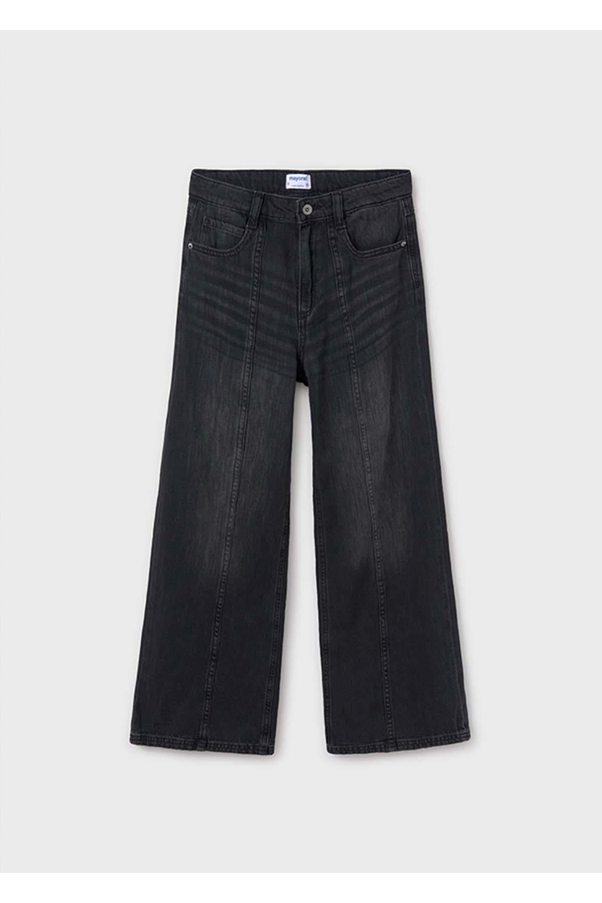 Mayoral Yazlık Kız Çocuk Denim Pantolon - Siyah