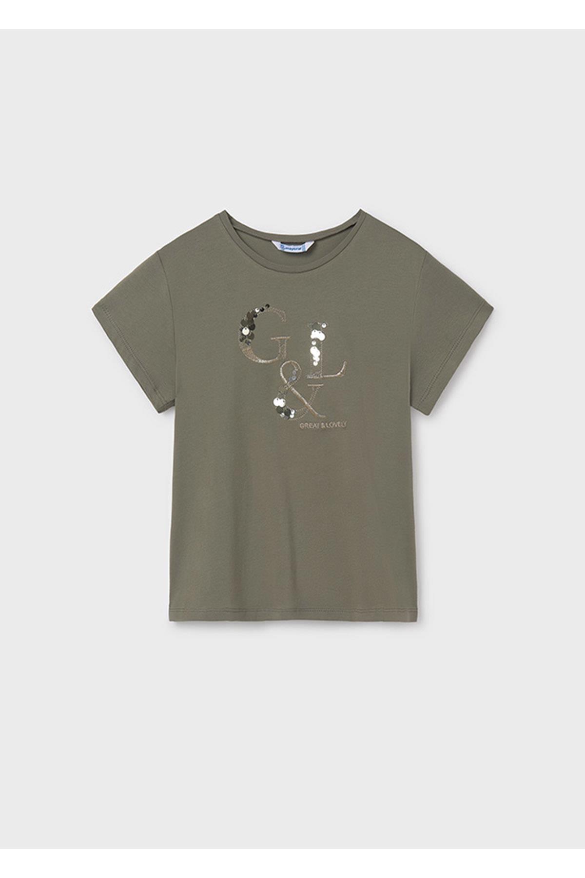 Mayoral Yazlık Kız Çocuk T-Shirt - Haki Yeşil