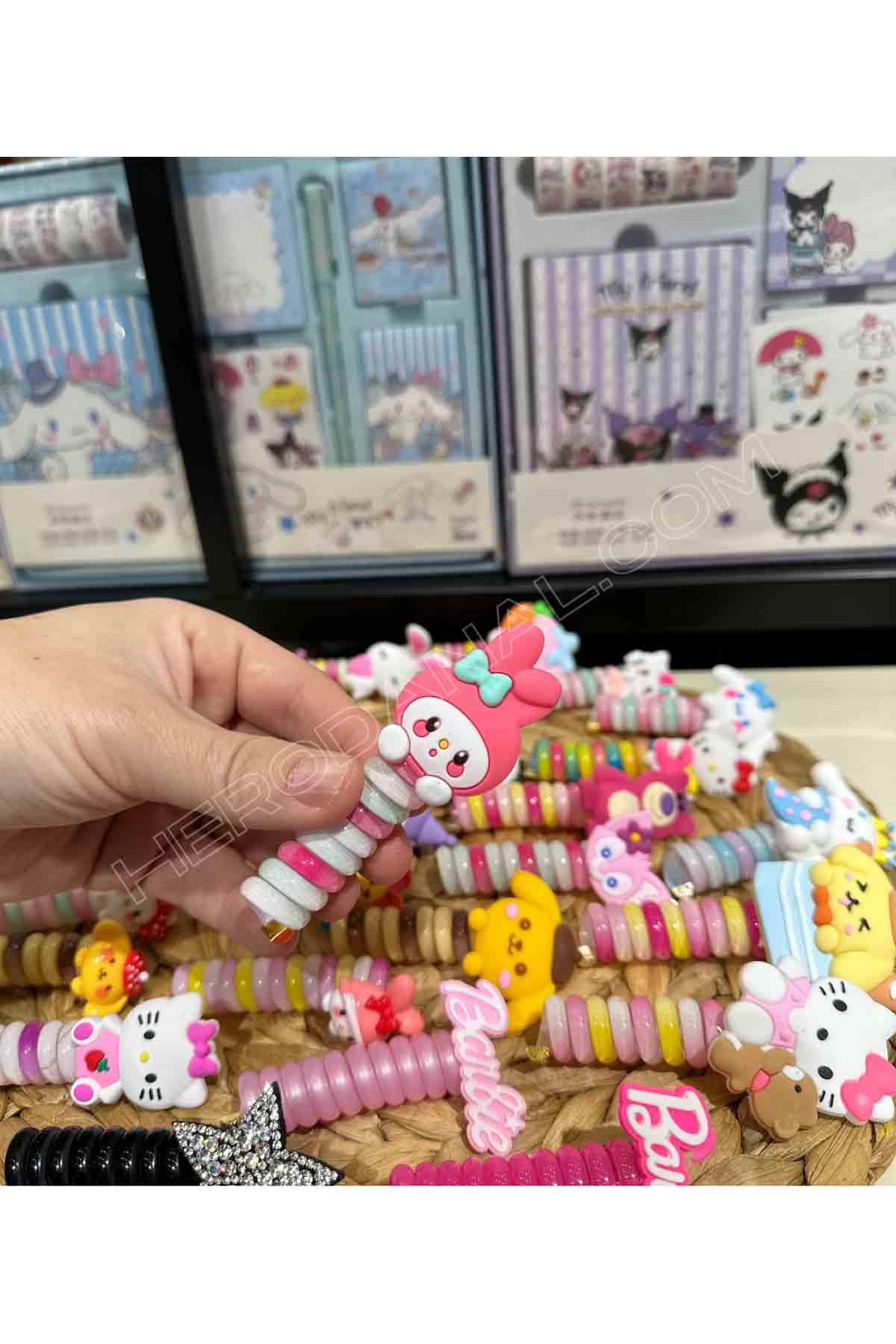 My Melody Slikon Başlıklı Akordiyon & Burgu Toka - Model 2