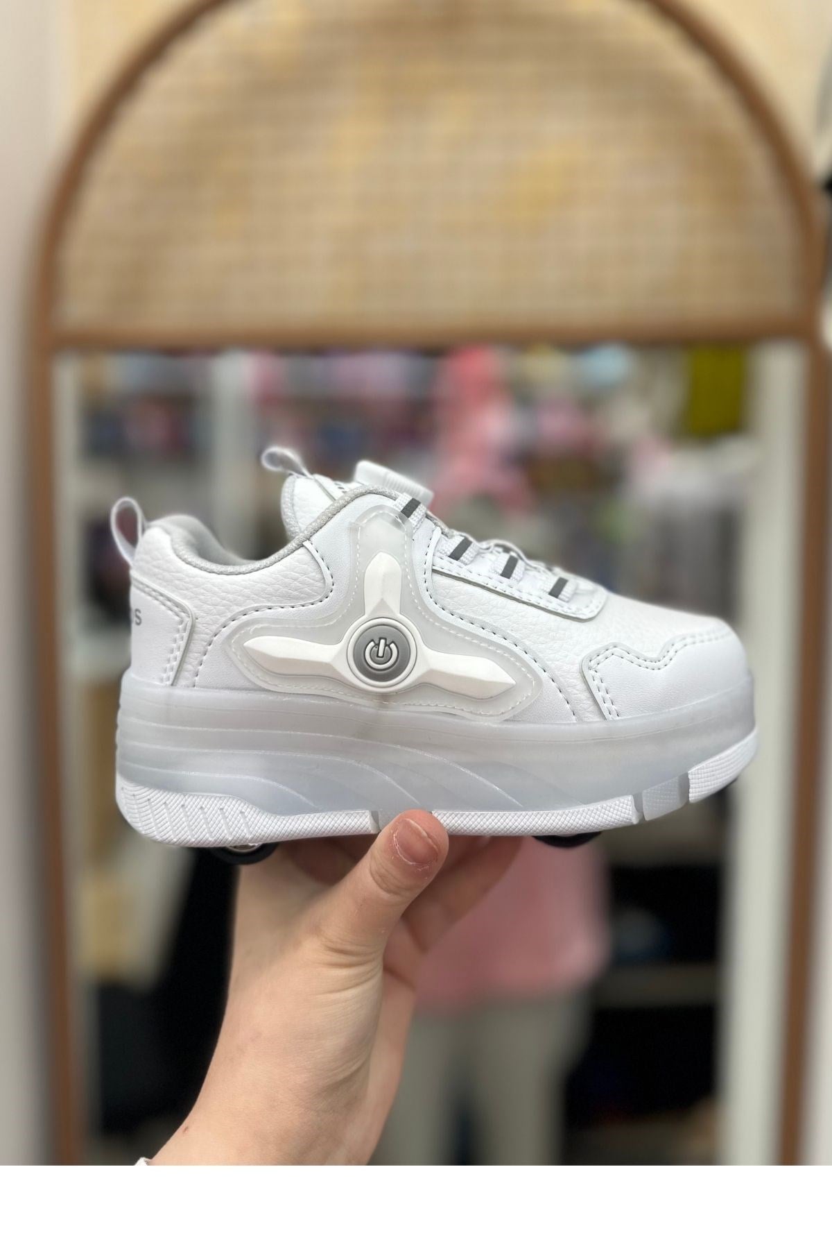 Patenli Çocuk Spor Ayakkabı Model 3 - Beyaz