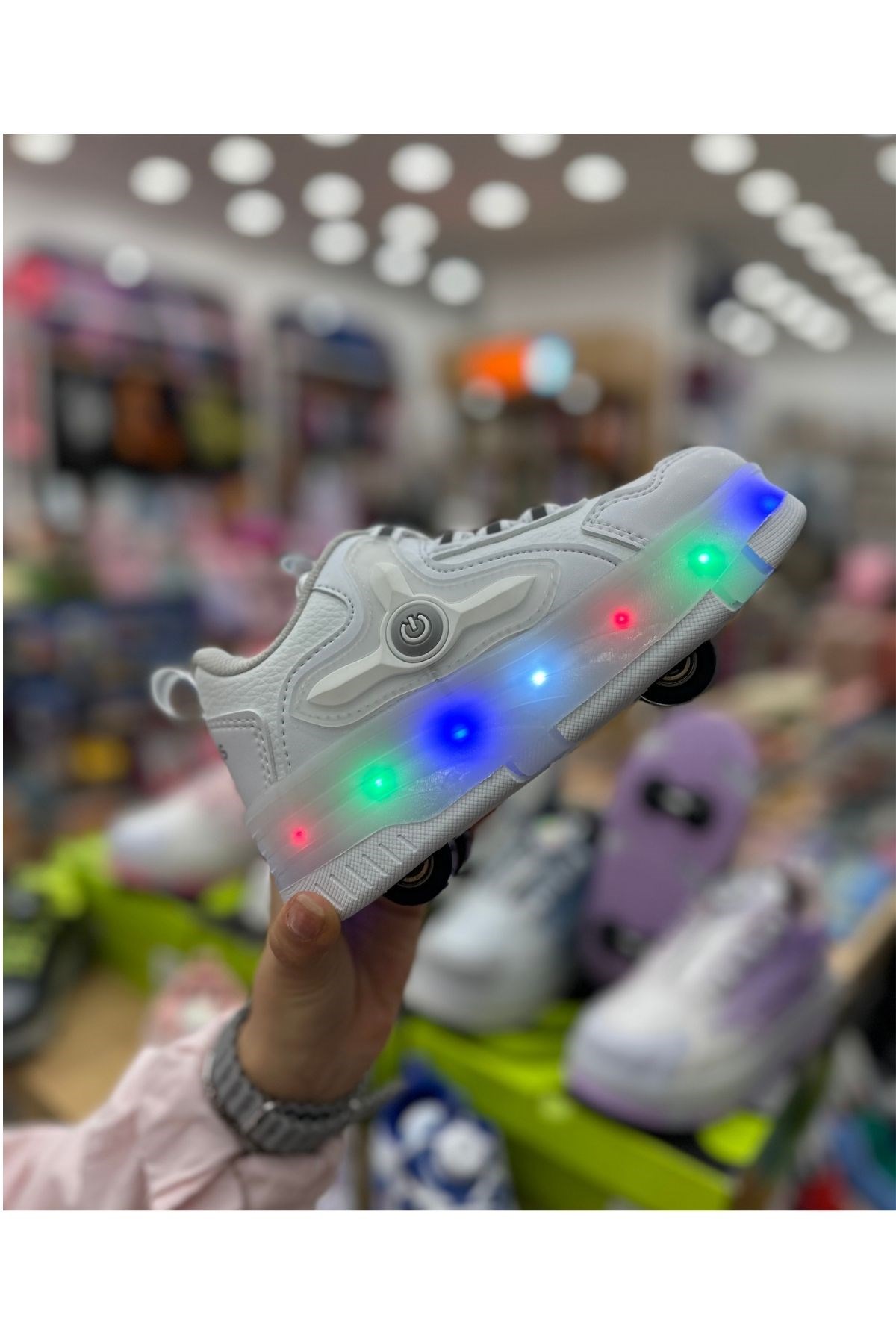 Patenli Çocuk Spor Ayakkabı Model 3 - Beyaz
