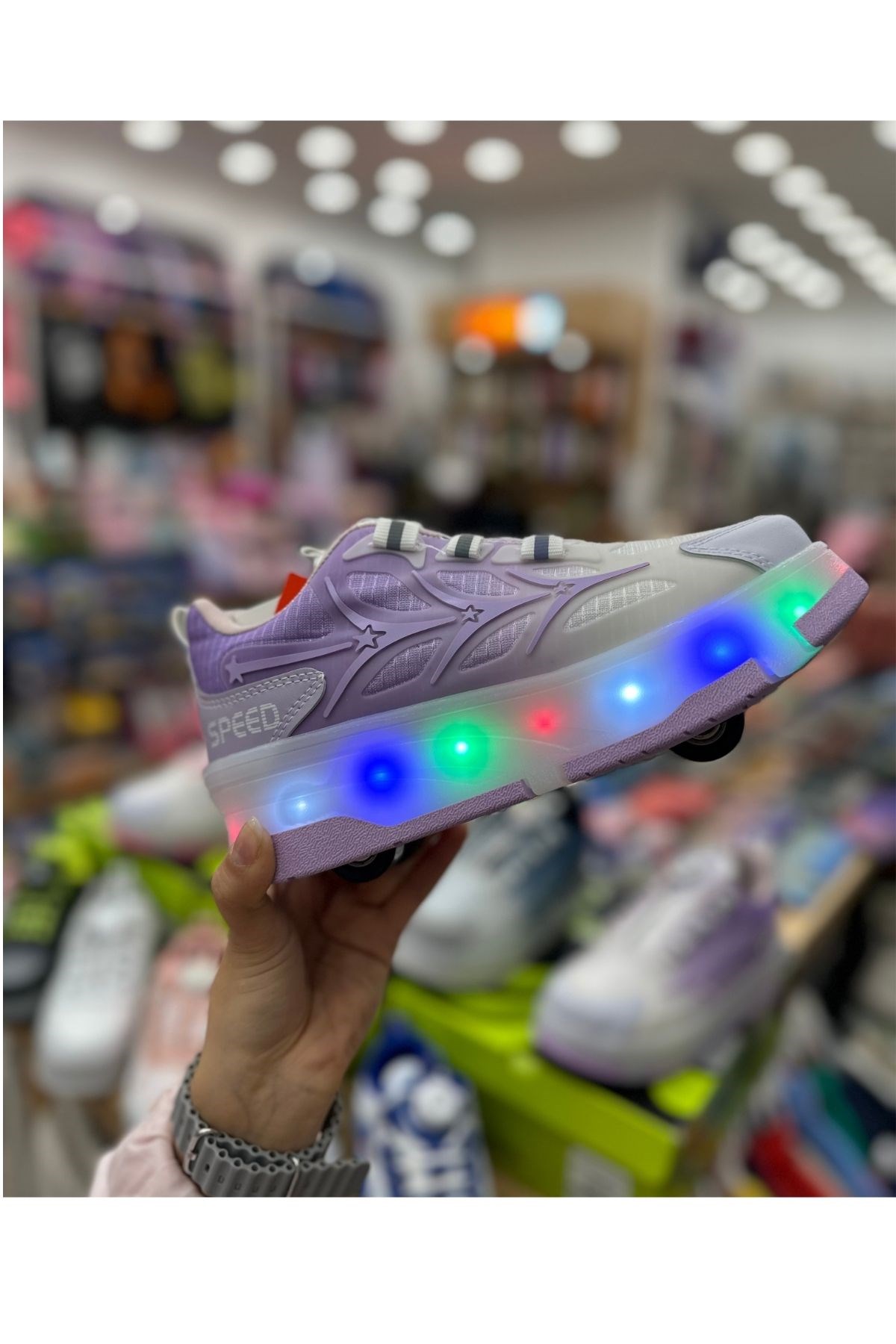 Patenli Yetişkin Çocuk Spor Ayakkabı Model 1 - Mor