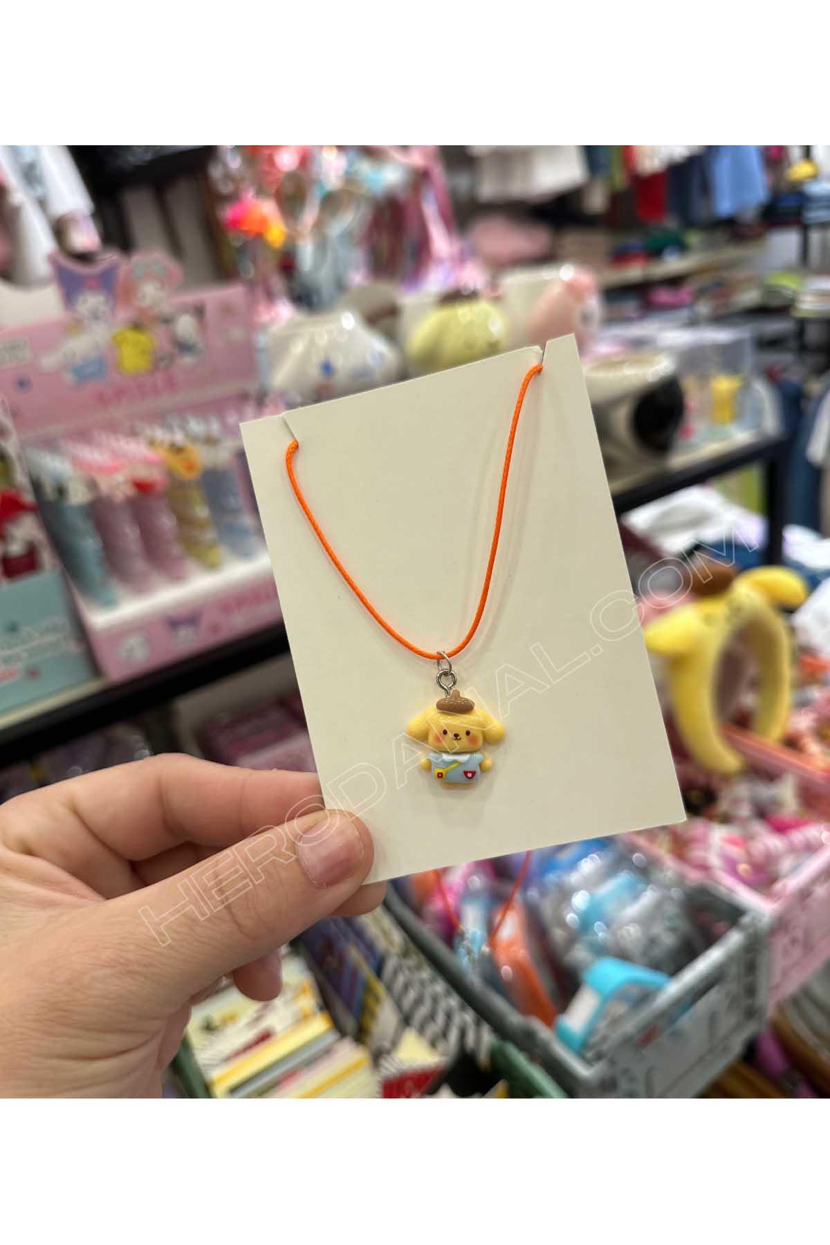Pompompurin Aksesuarlı - Sanrio İp Kolye