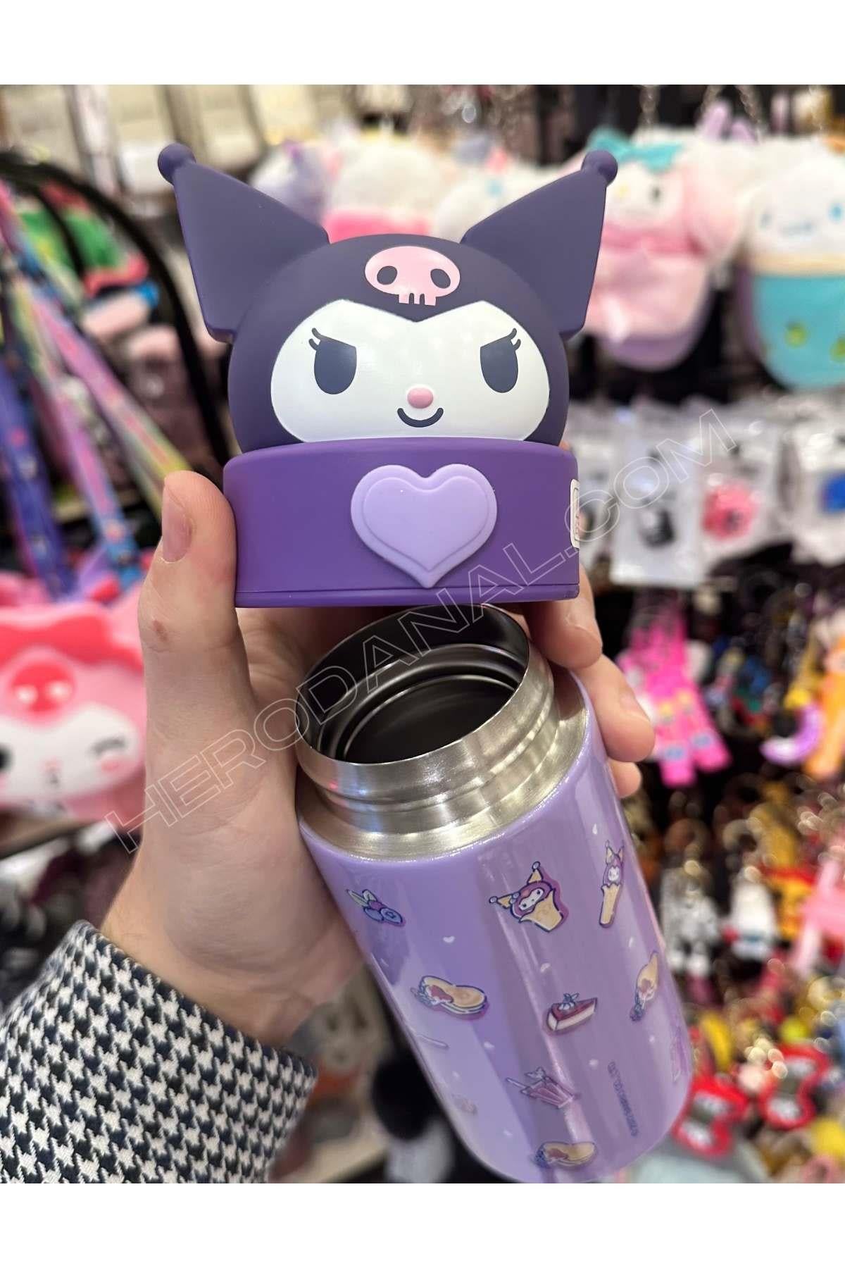 Sanrio 350ml Çelik Su Matarası - Kuromi