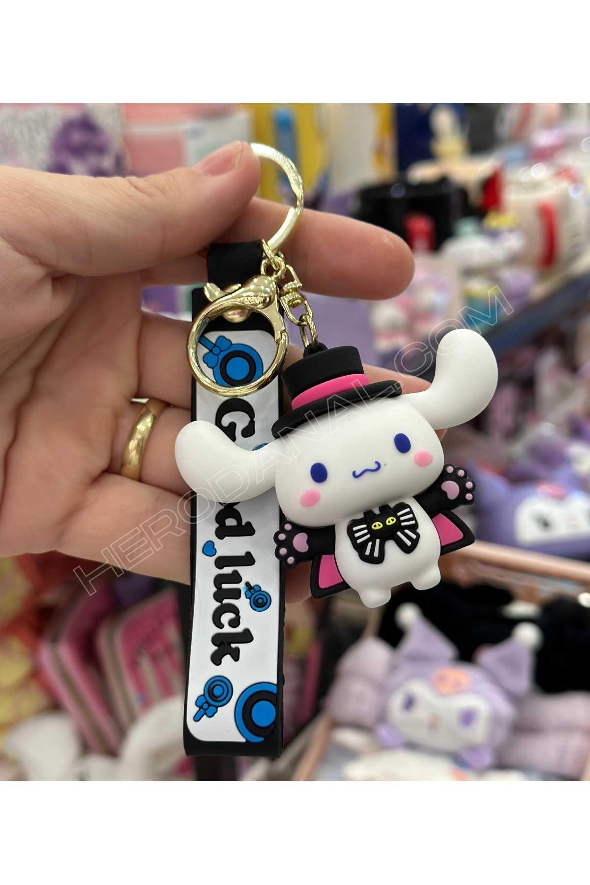 Sanrio Cinnamoroll İri Boy Silkon Anahtarlık - Good Luck