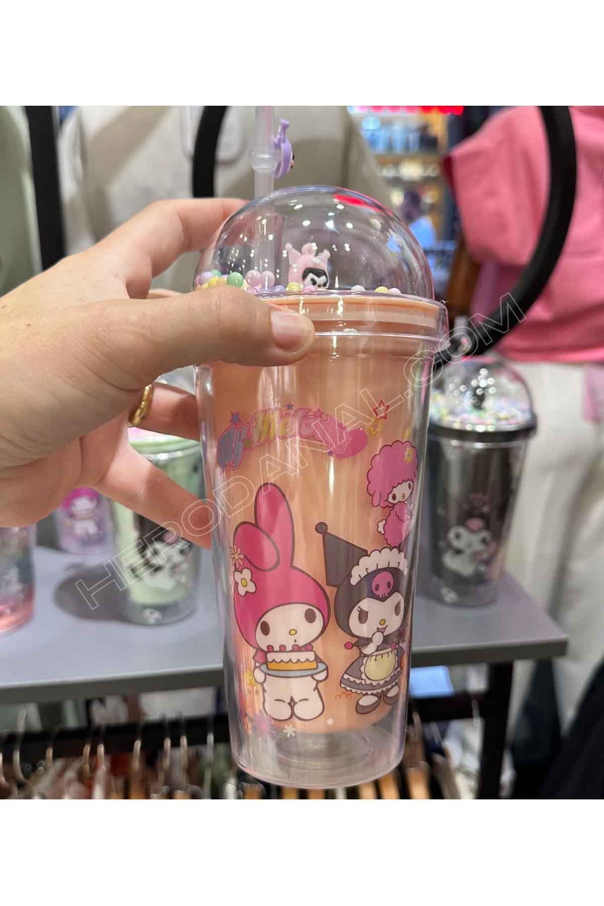 Sanrio Kuromi Pipetli Fenomen Bardak - Somon