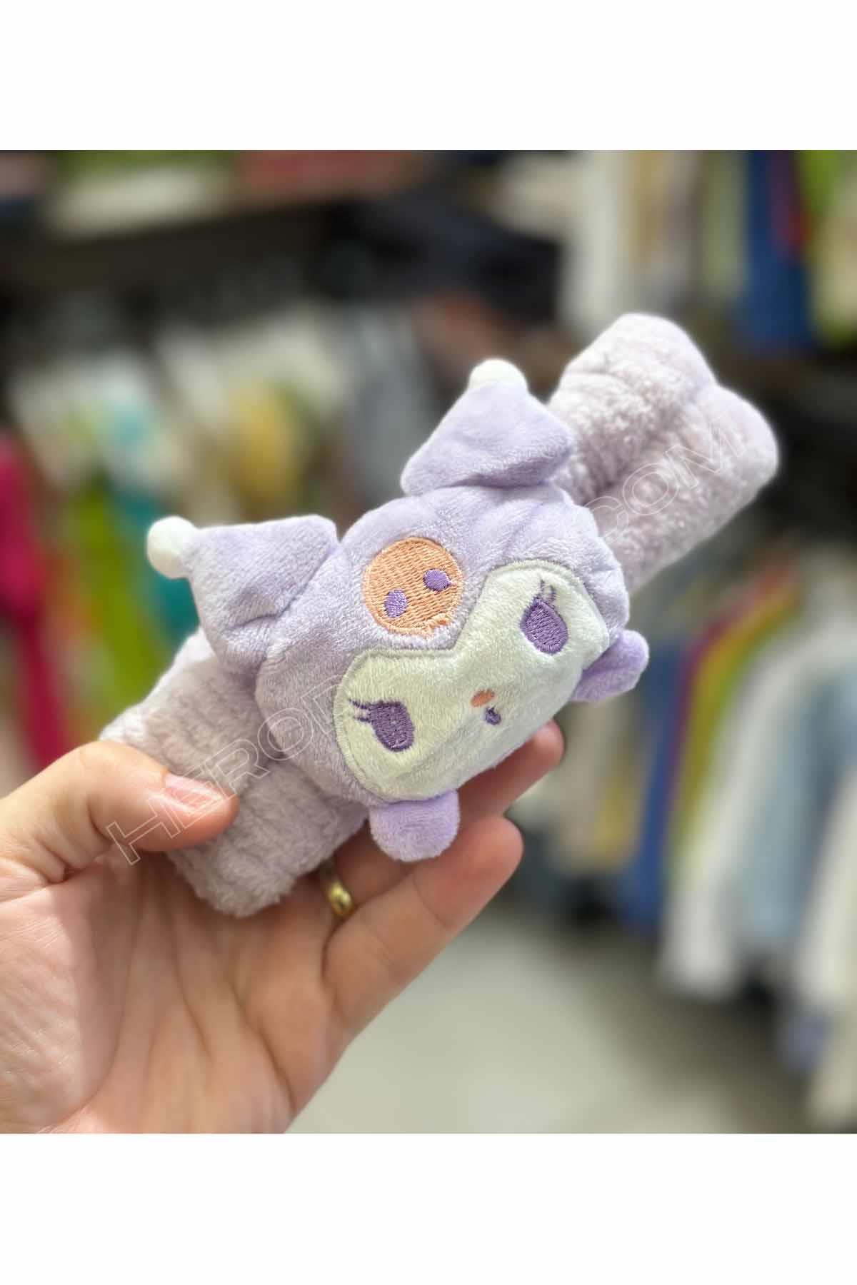 Sanrio Kuromi Tasarımlı Peluş Bandana Mor