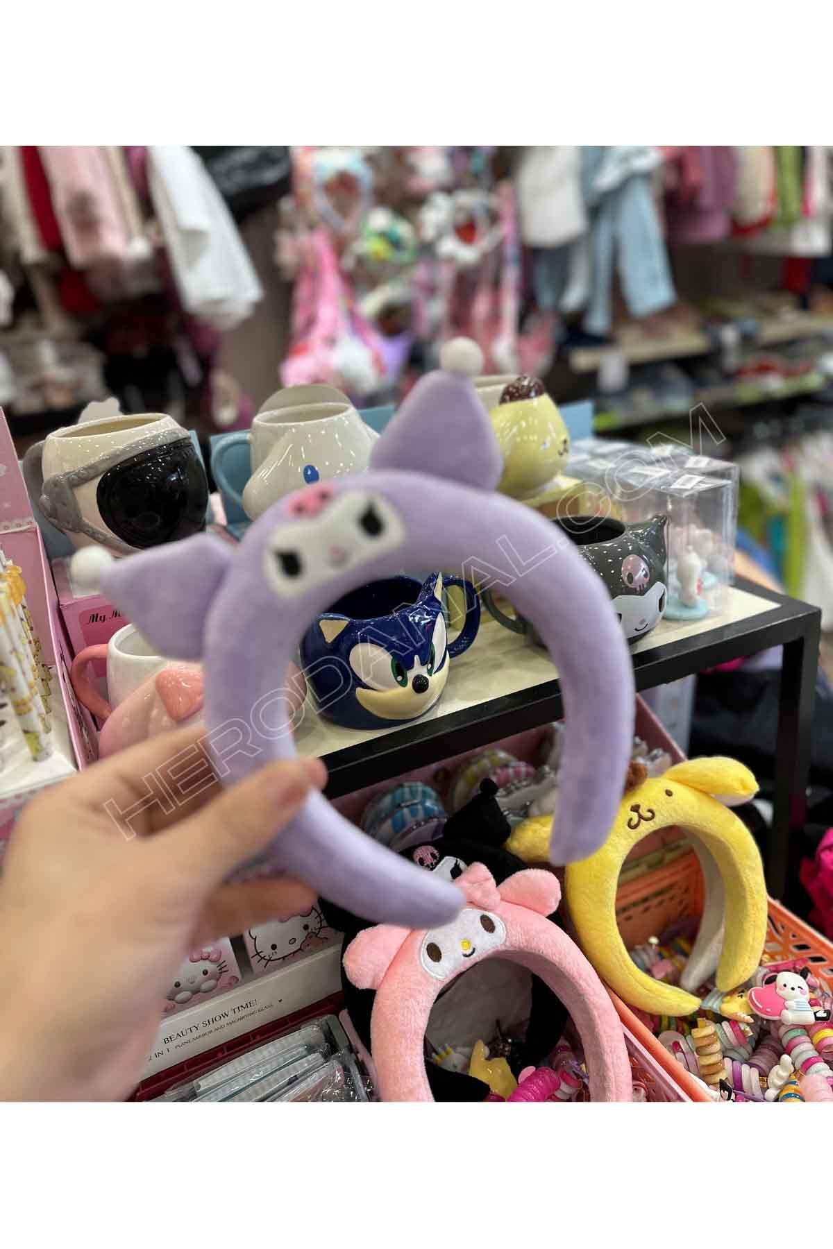 Sanrio Kuromi Tasarımlı Peluş Taç - Mor