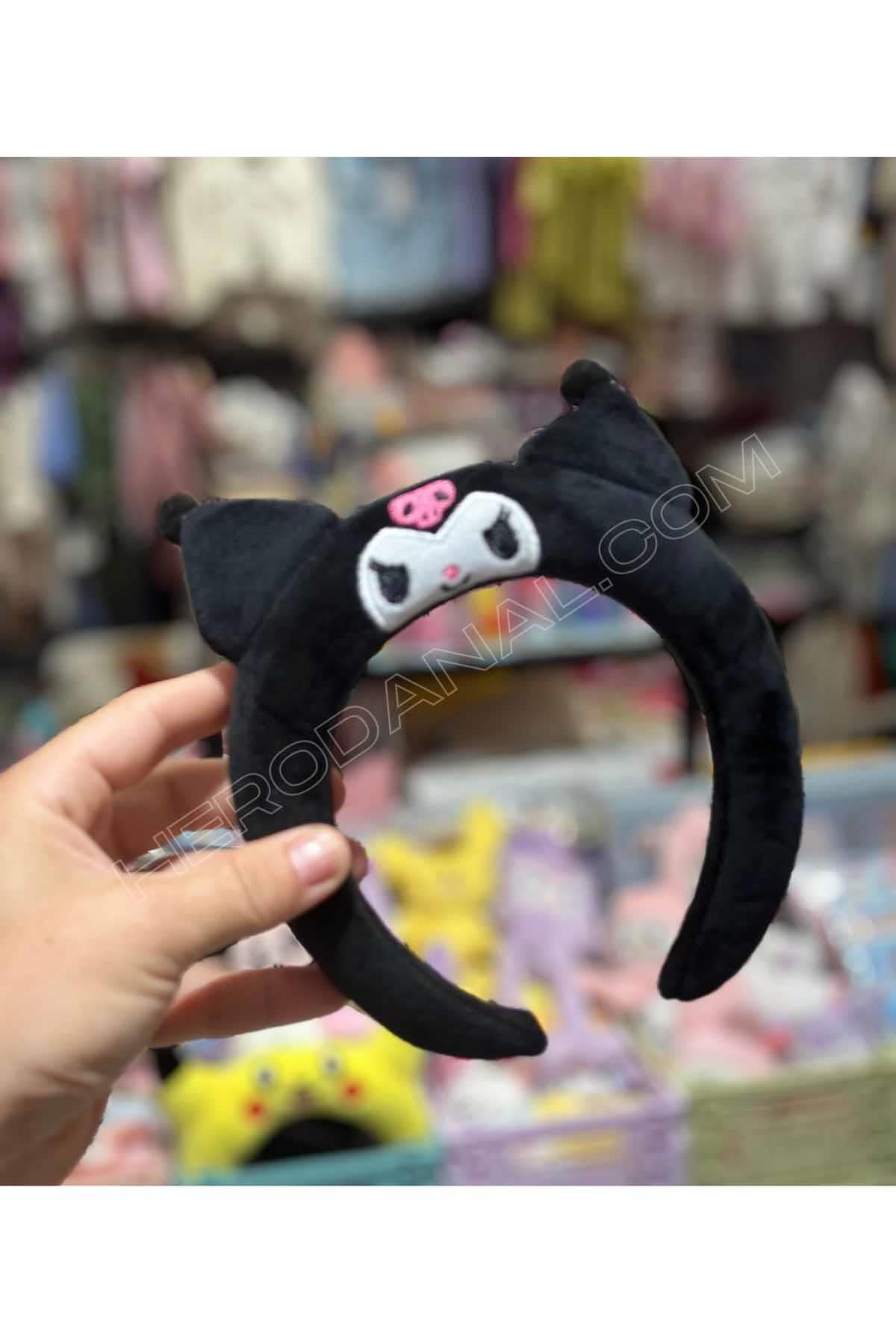 Sanrio Kuromi Tasarımlı Peluş Taç - Siyah