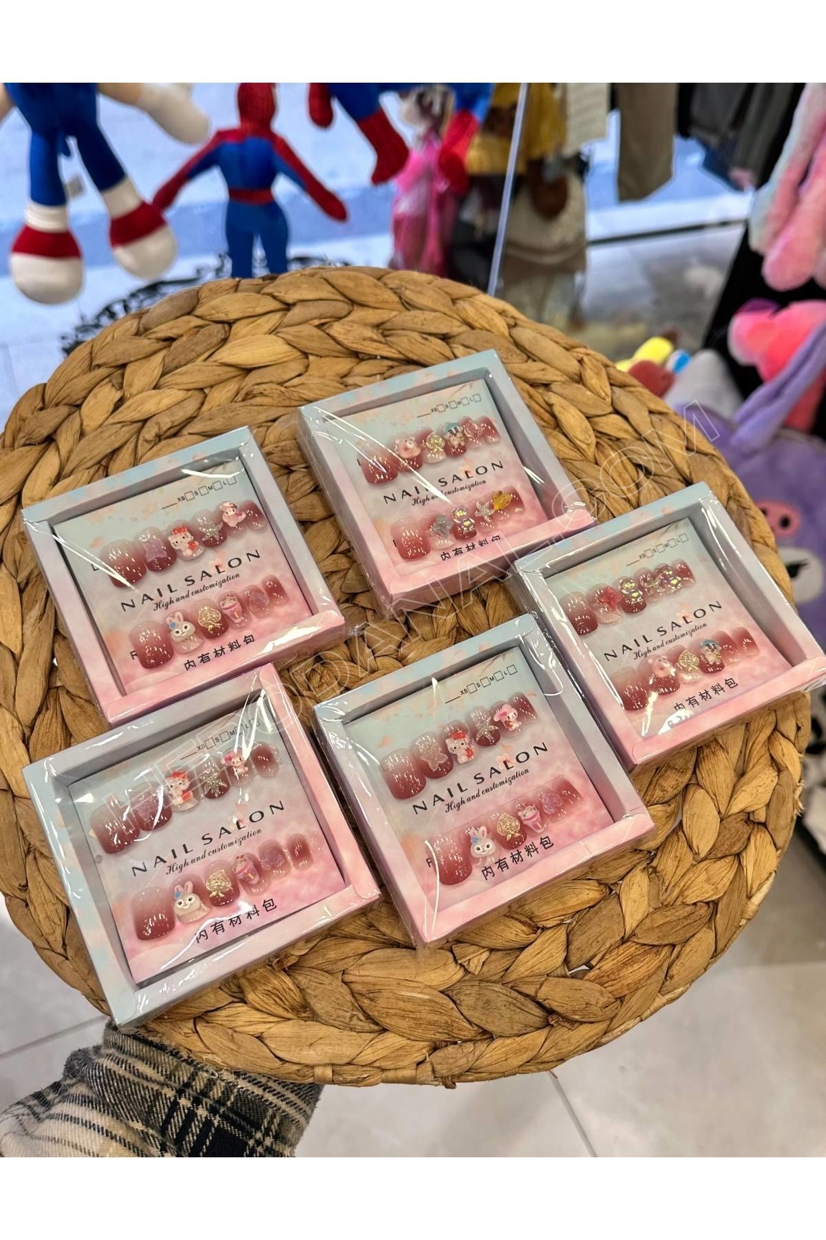 Sanrio Lüx Takma Tırnak Seti 12li Çocuk Takma Tırnak - Model 1