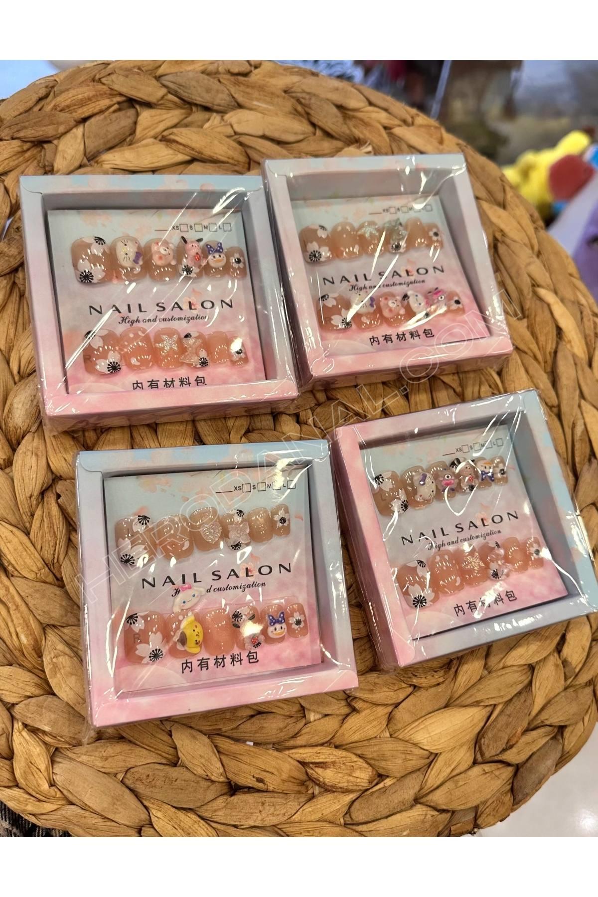 Sanrio Lüx Takma Tırnak Seti 12li Çocuk Takma Tırnak - Model 10