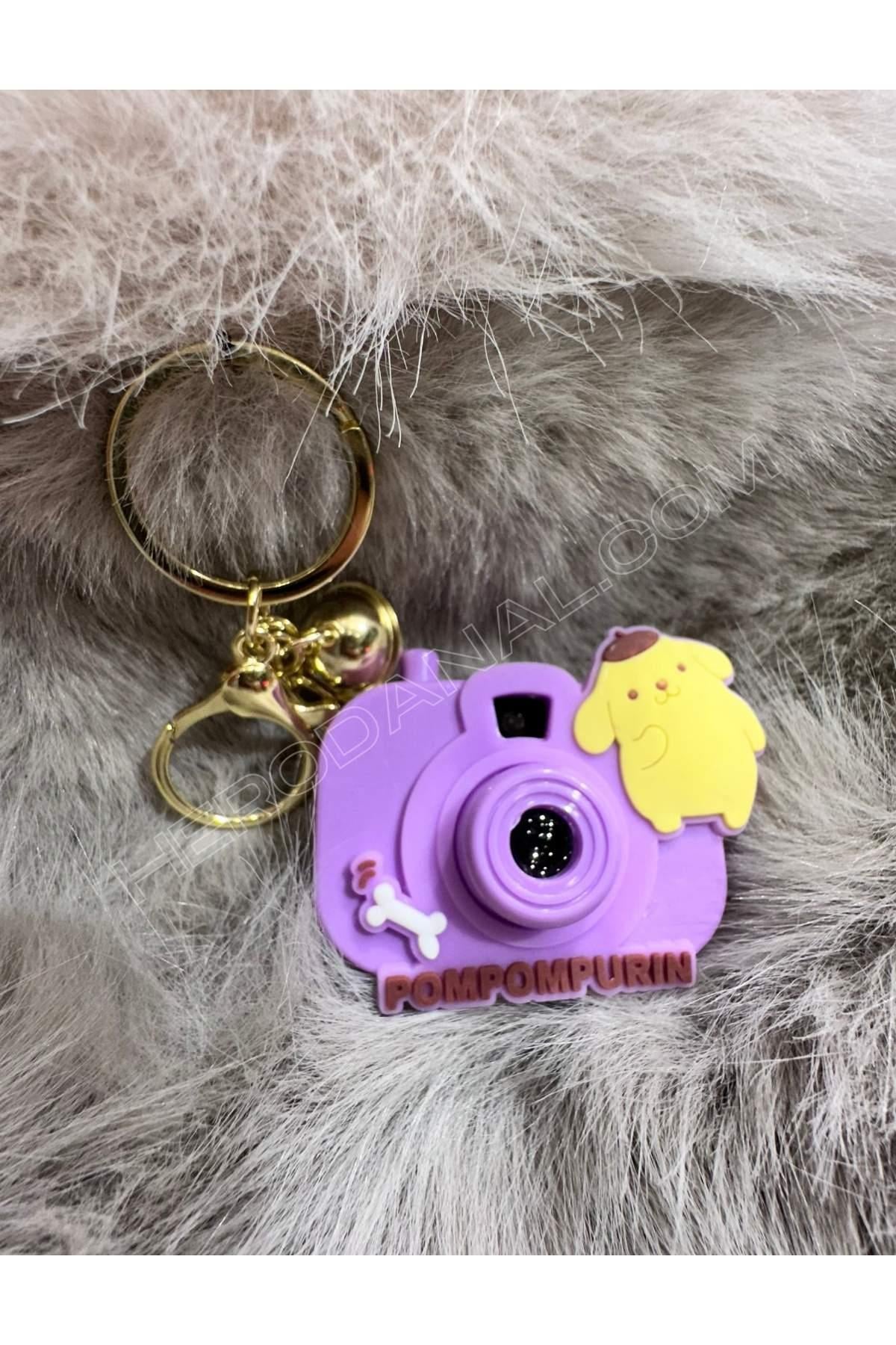 Sanrio Resim Yansıtmalı Fotoğraf Makinesi Modelli Anahtarlık - Pompompurin