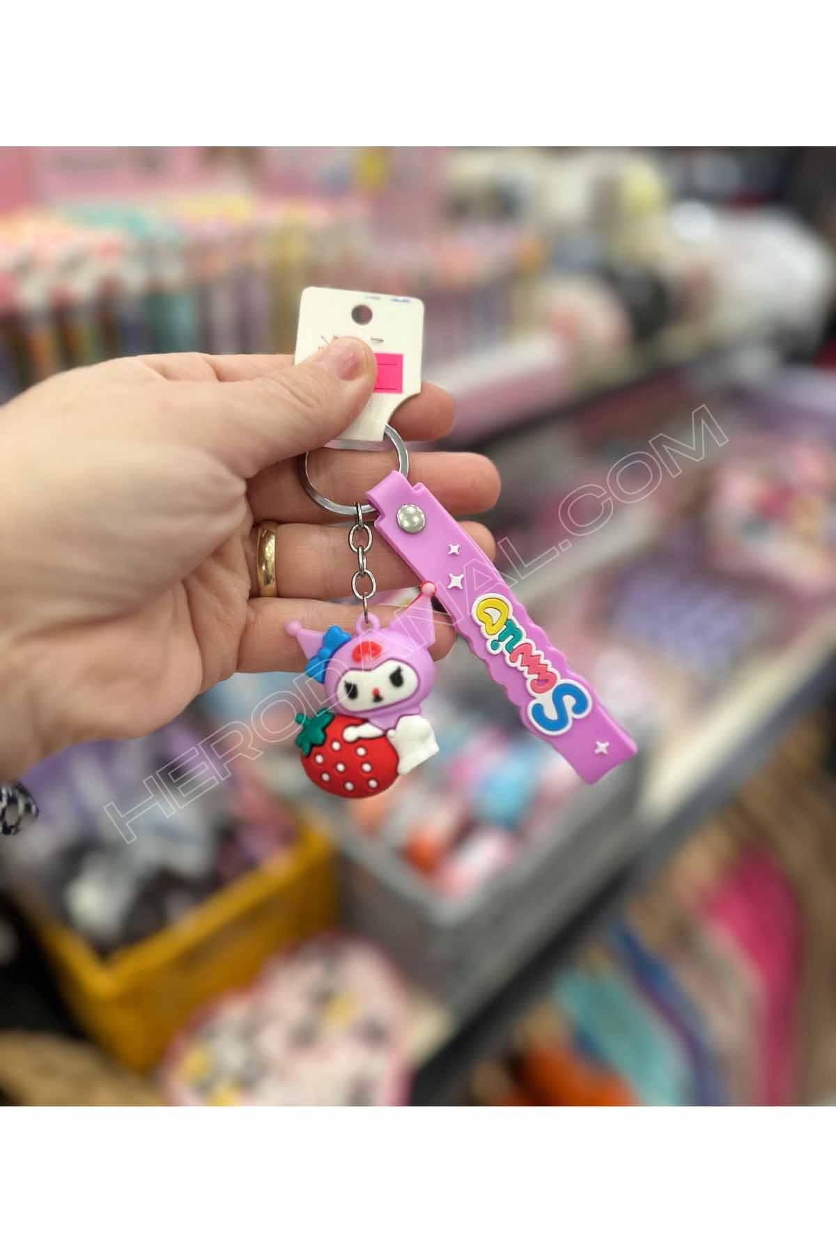 Sanrio Silikon Anahtarlık - Kuromi - Model 4