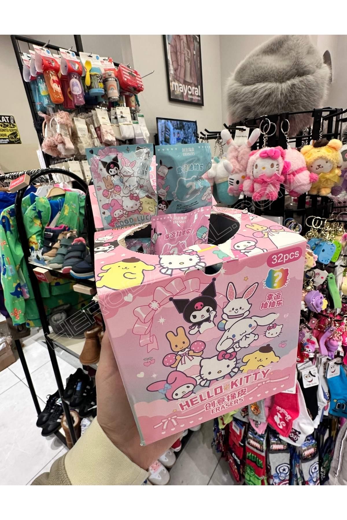 Sanriyo Süpriz Silgi - Sadece Poşet Rengini Seç - Süpriz 3D Karakter Ayrılabilir Fügür