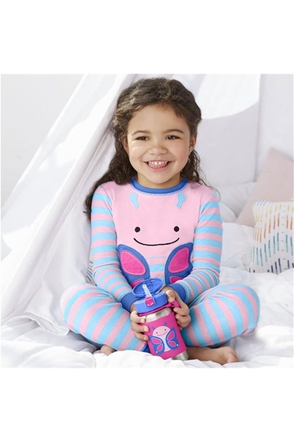 Skip Hop Zoo Skip Hop Paslanmaz Çelik  Pipetli Suluk | Kelebek