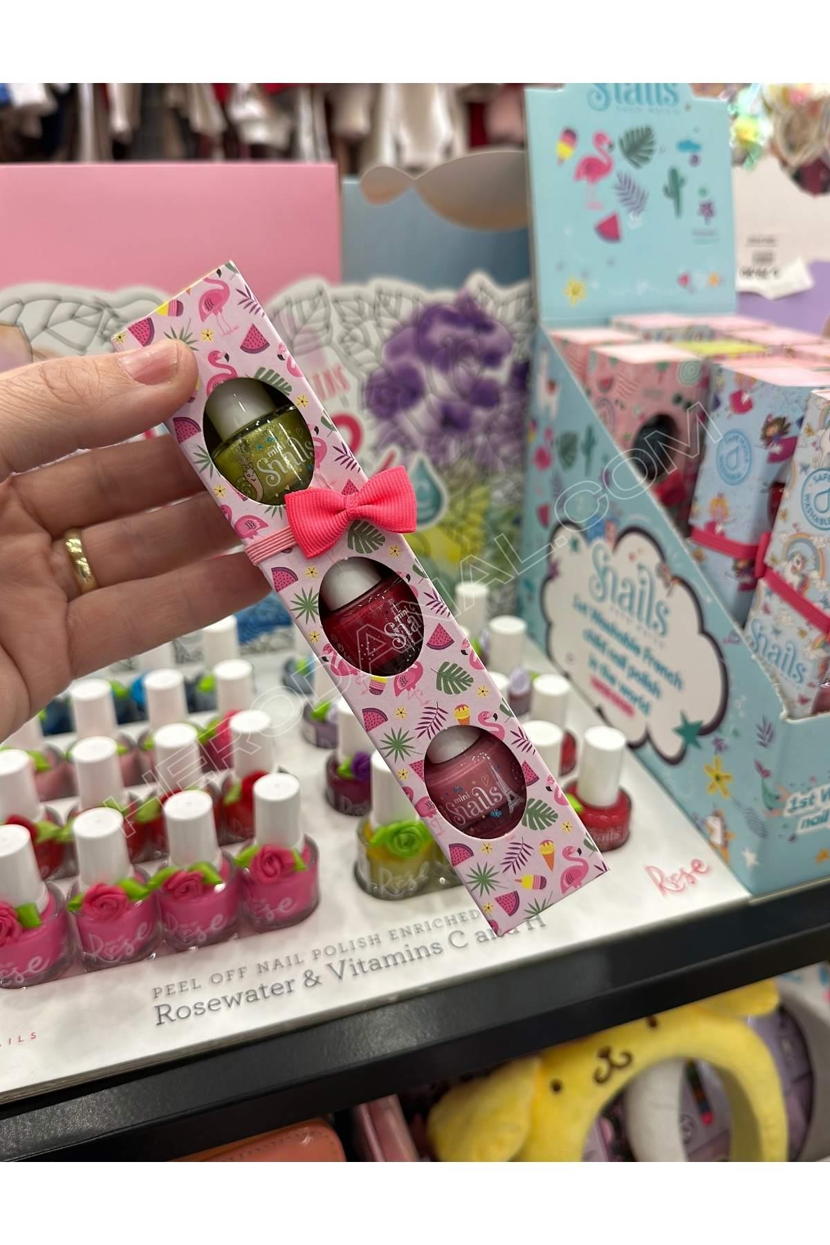 Snails Mini 3'lü Su Bazlı Oje - Flamingo