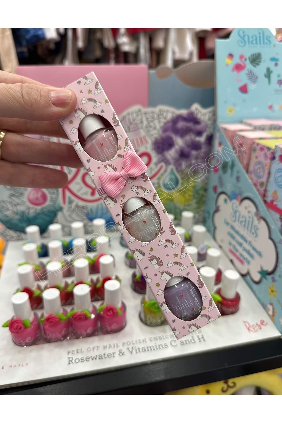 Snails Mini 3'lü Su Bazlı Oje - Unicorn