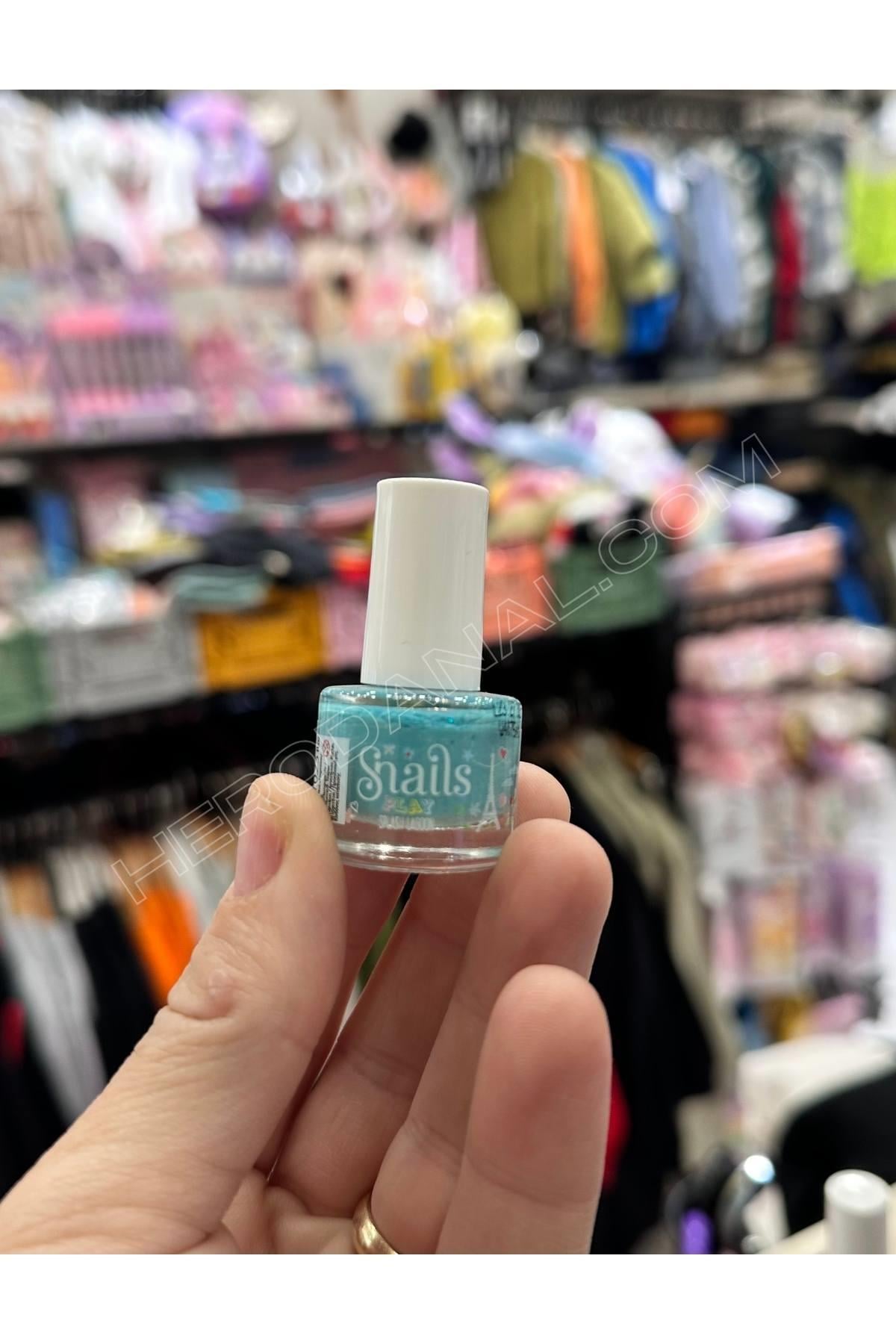 Snails Mini 7ml Su Bazlı Oje - Model 10 - Turkuaz