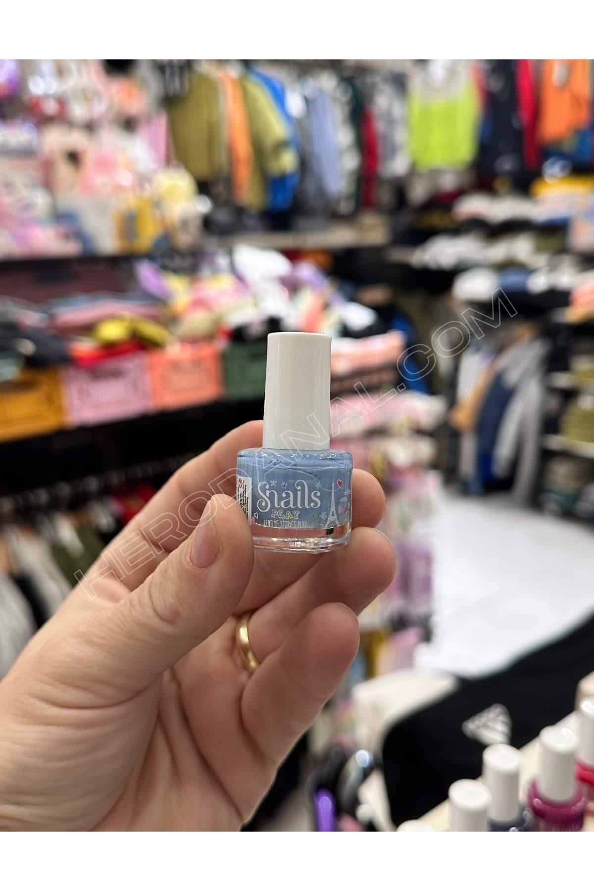 Snails Mini 7ml Su Bazlı Oje - Model 4 - Bebe Mavi