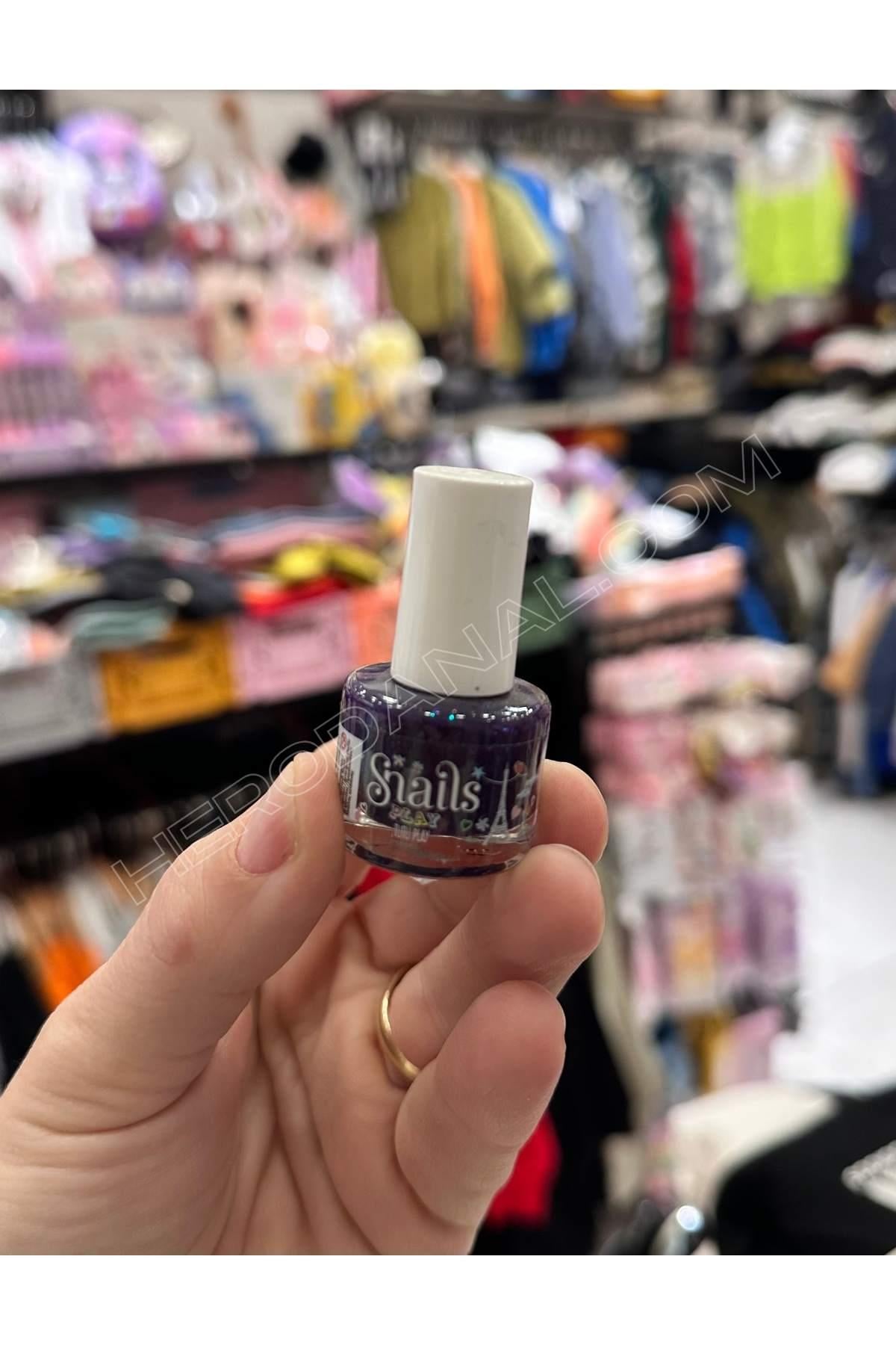 Snails Mini 7ml Su Bazlı Oje - Model 7 - Patlıcan Moru