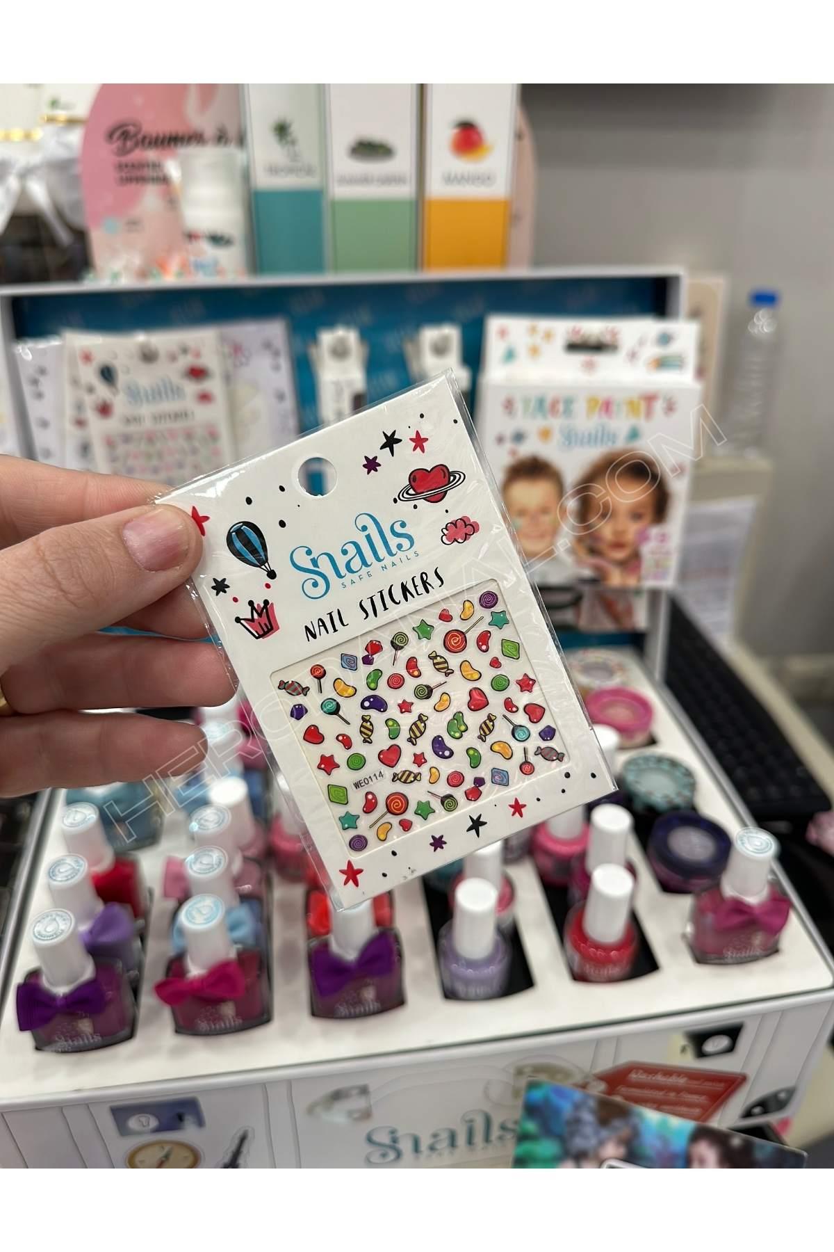 Snails Tırnak Sticker Seti - Model 1 - Candy Blast