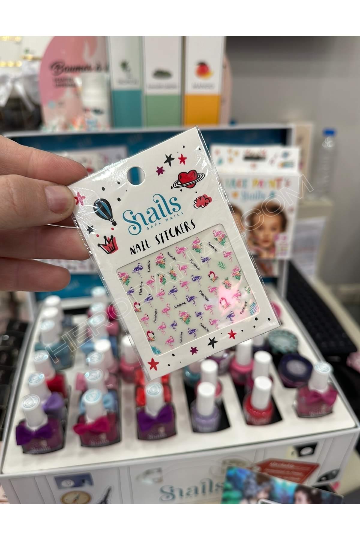 Snails Tırnak Sticker Seti - Model 3 - Flamingos