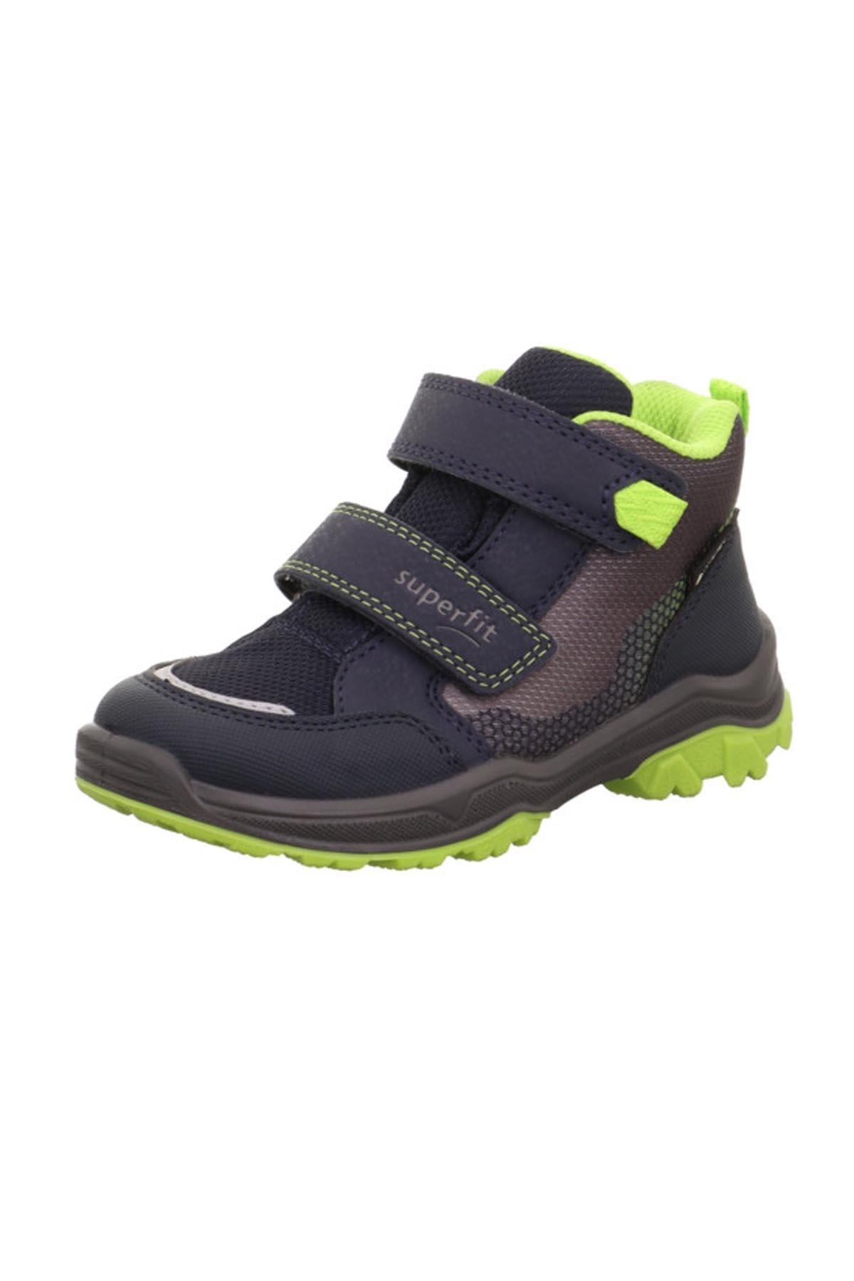 SuperFit Erkek ÇocuYeşil Detaylı Gora-Tex Yarım Bot - Koyu Lacivert