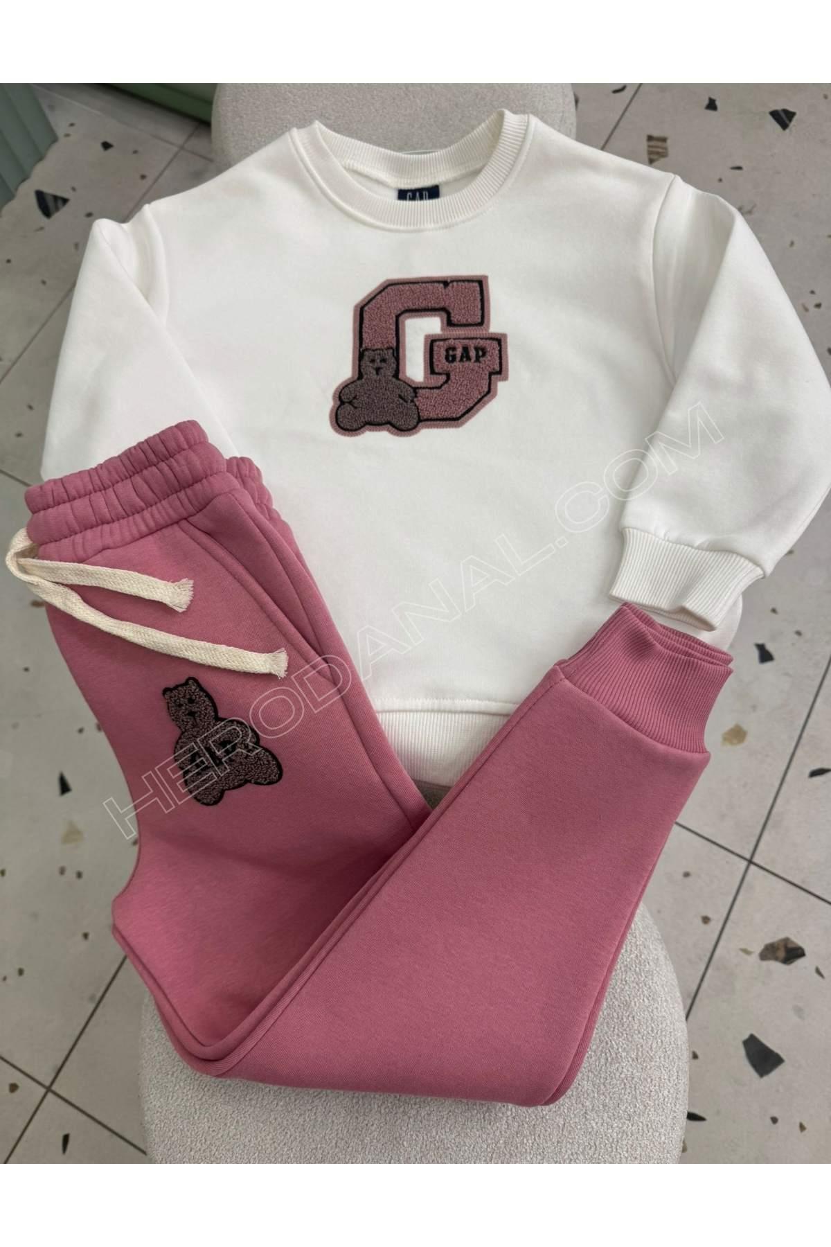 Süzene Nakış Hafif Şardonlu 2'li Takım - Pembe