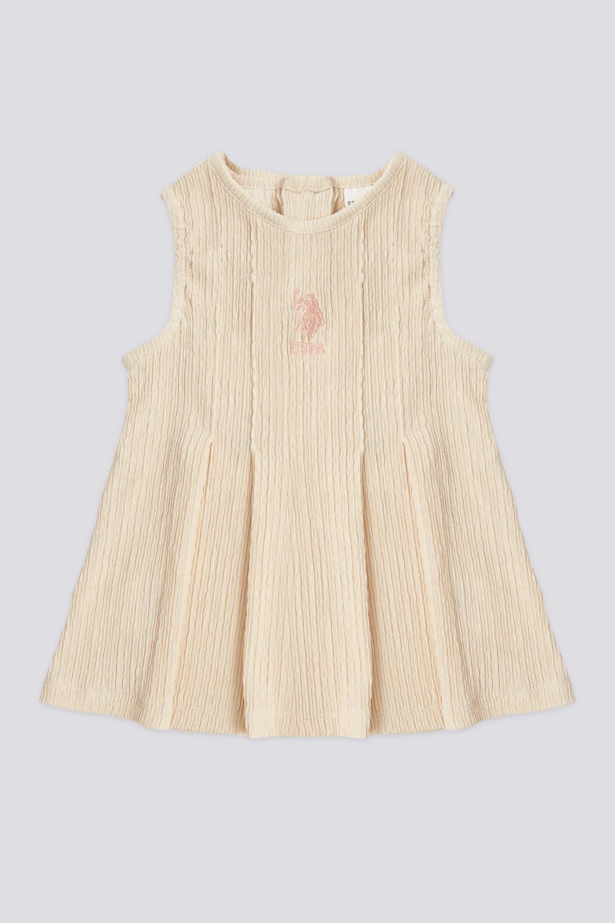 U.S. Polo Assn. Kız Bebek Elbise  - Bej