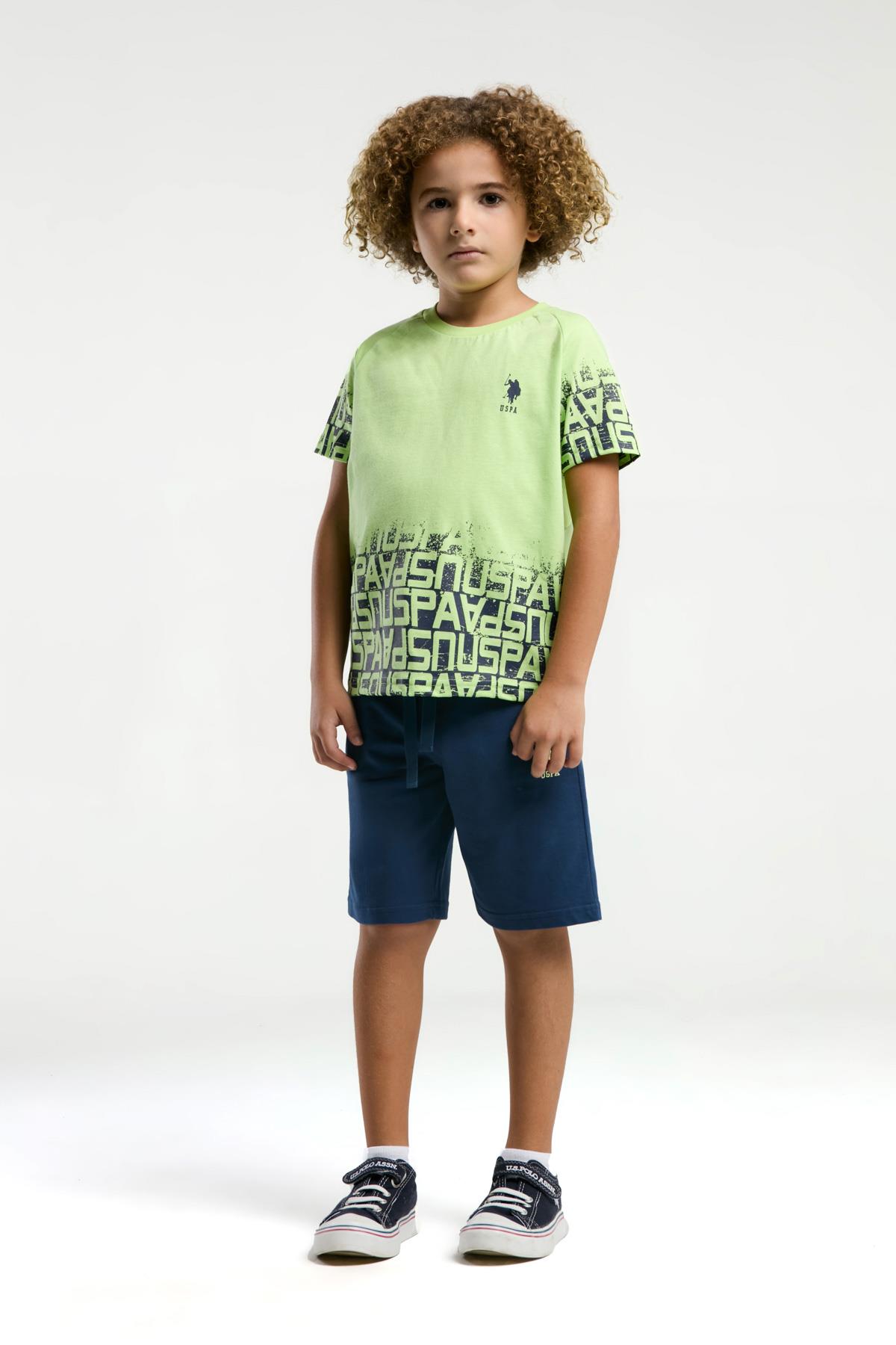 U.S. Polo Assn. Erkek Çocuk Şortlu Takım - Yeşil