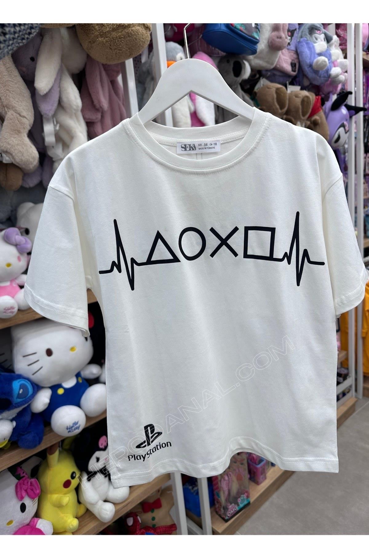 Unisex Çocuk Baskılı T-Shırt - Model 10