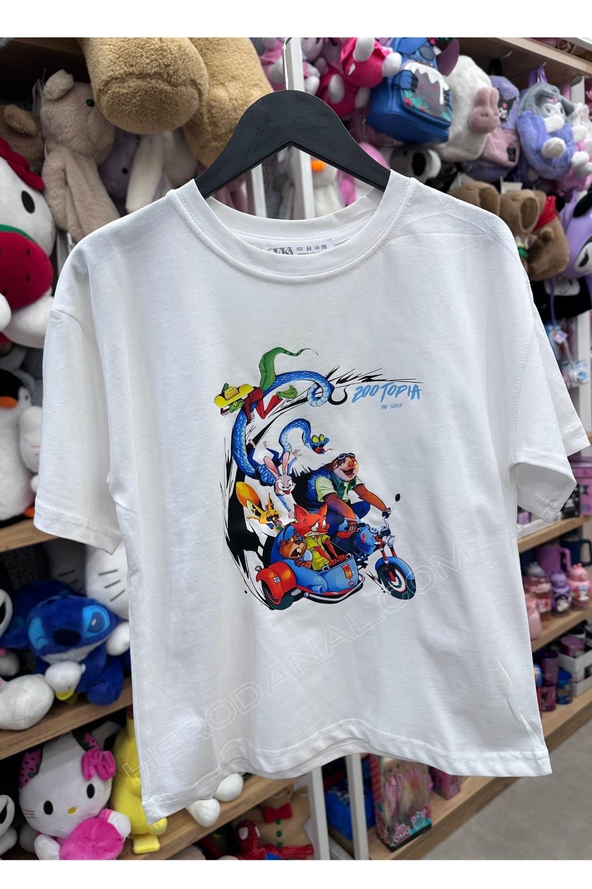 Unisex Çocuk Baskılı T-Shırt - Model 4